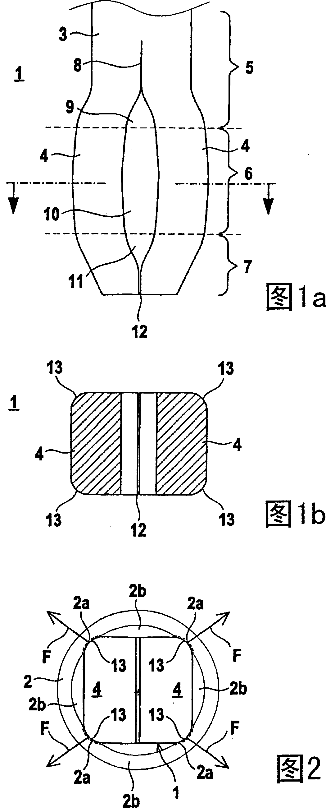 Press-in contact and method for the production thereof