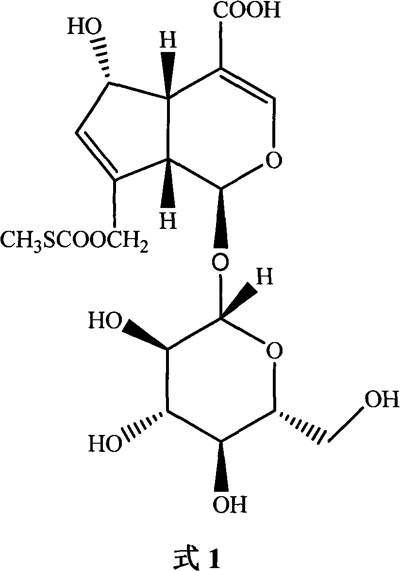 Application of paederoside acid or plant extract containing same