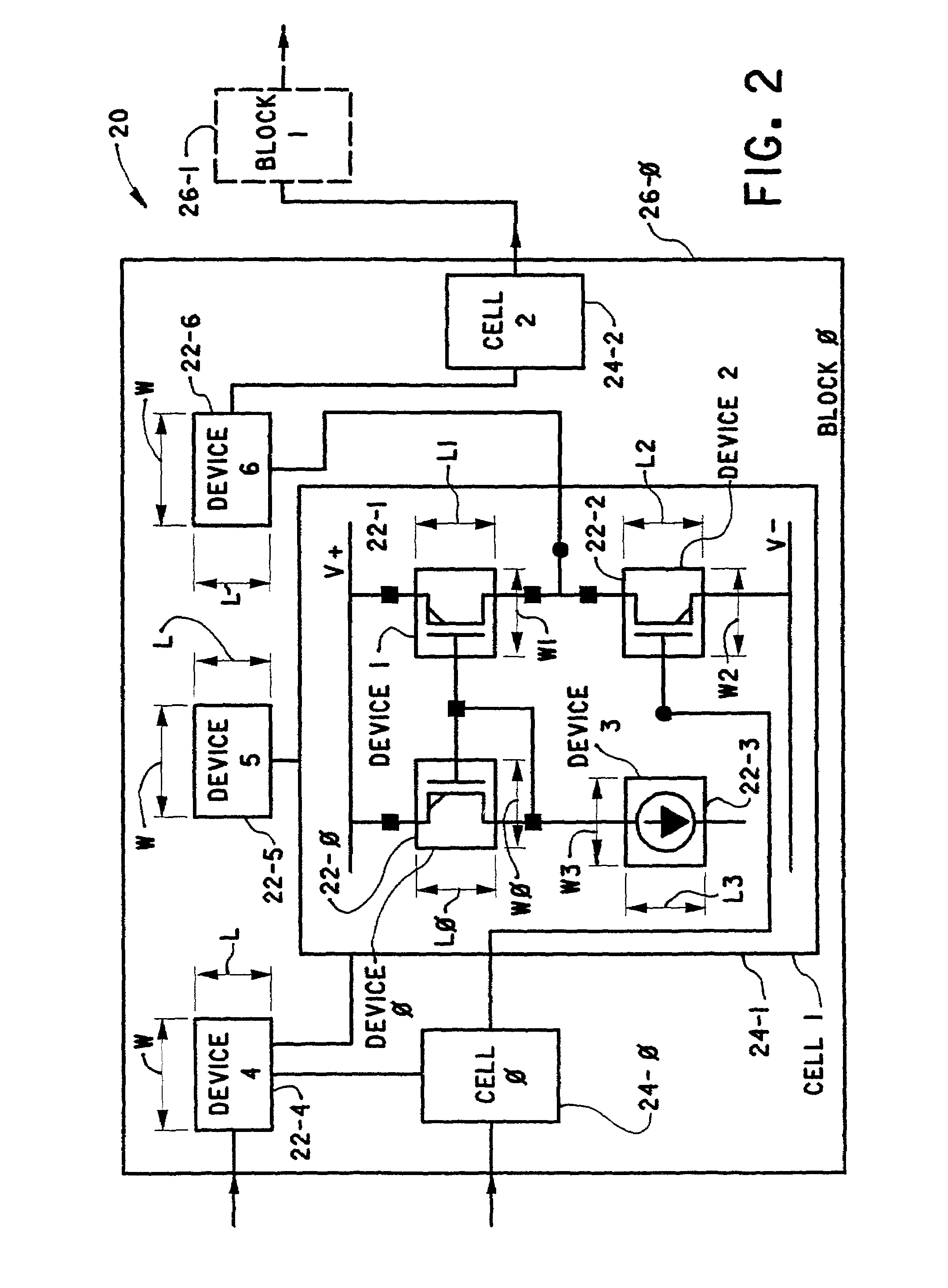 Method for automatically sizing and biasing circuits by means of a database