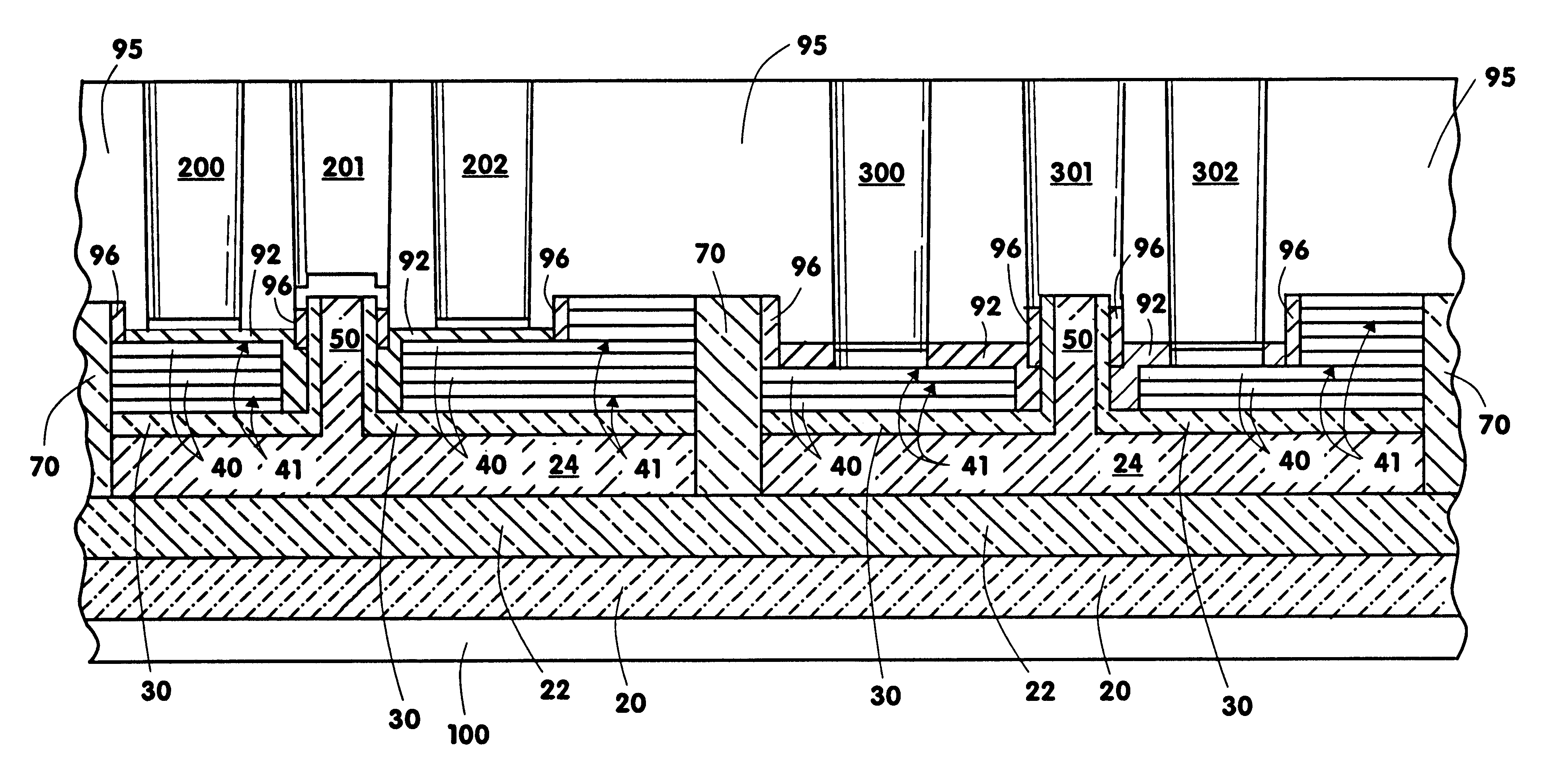 Vertical trench-formed dual-gate FET device structure and method for creation