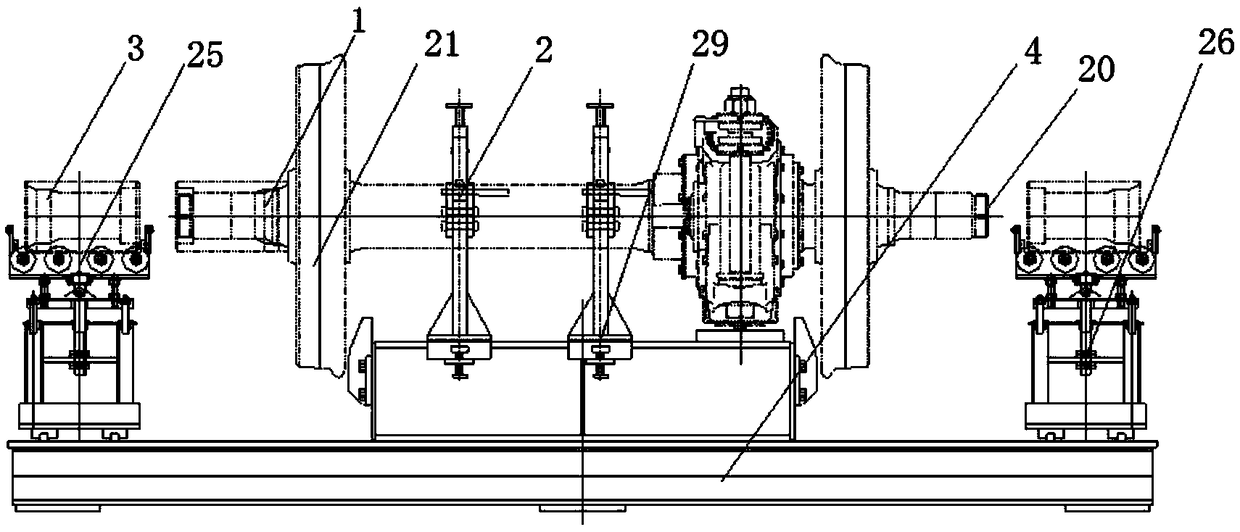 Assembly device for shaft sleeve and vehicle shaft of bogie wheel pair