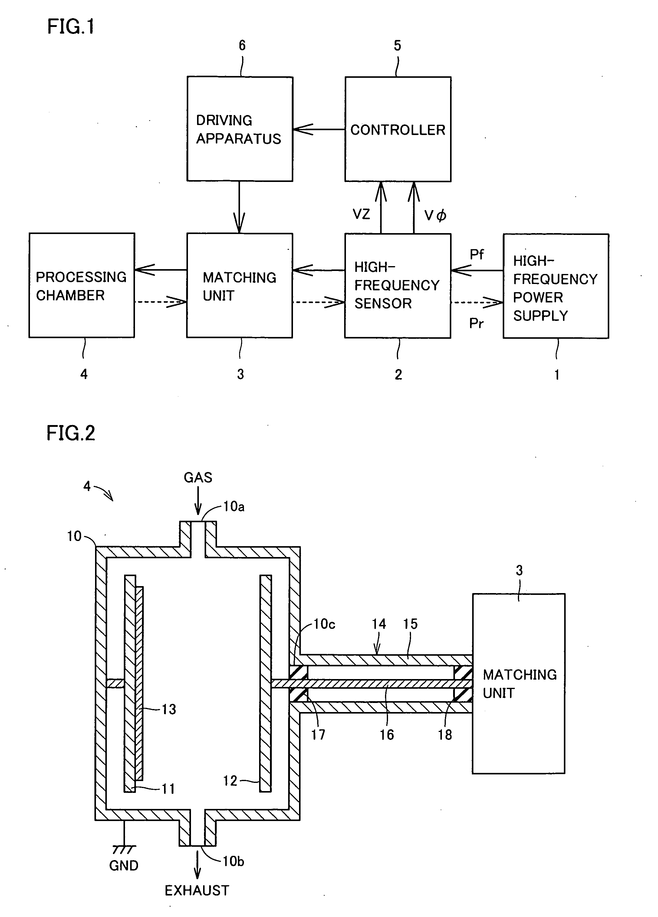 Matching unit for semiconductor plasma processing apparatus