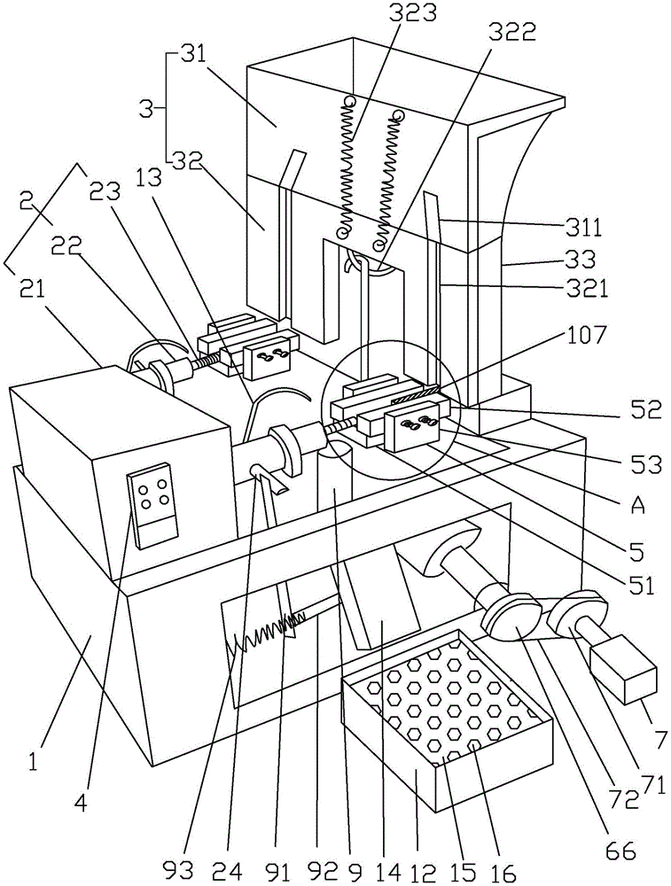 Automatic nut-tapping machine
