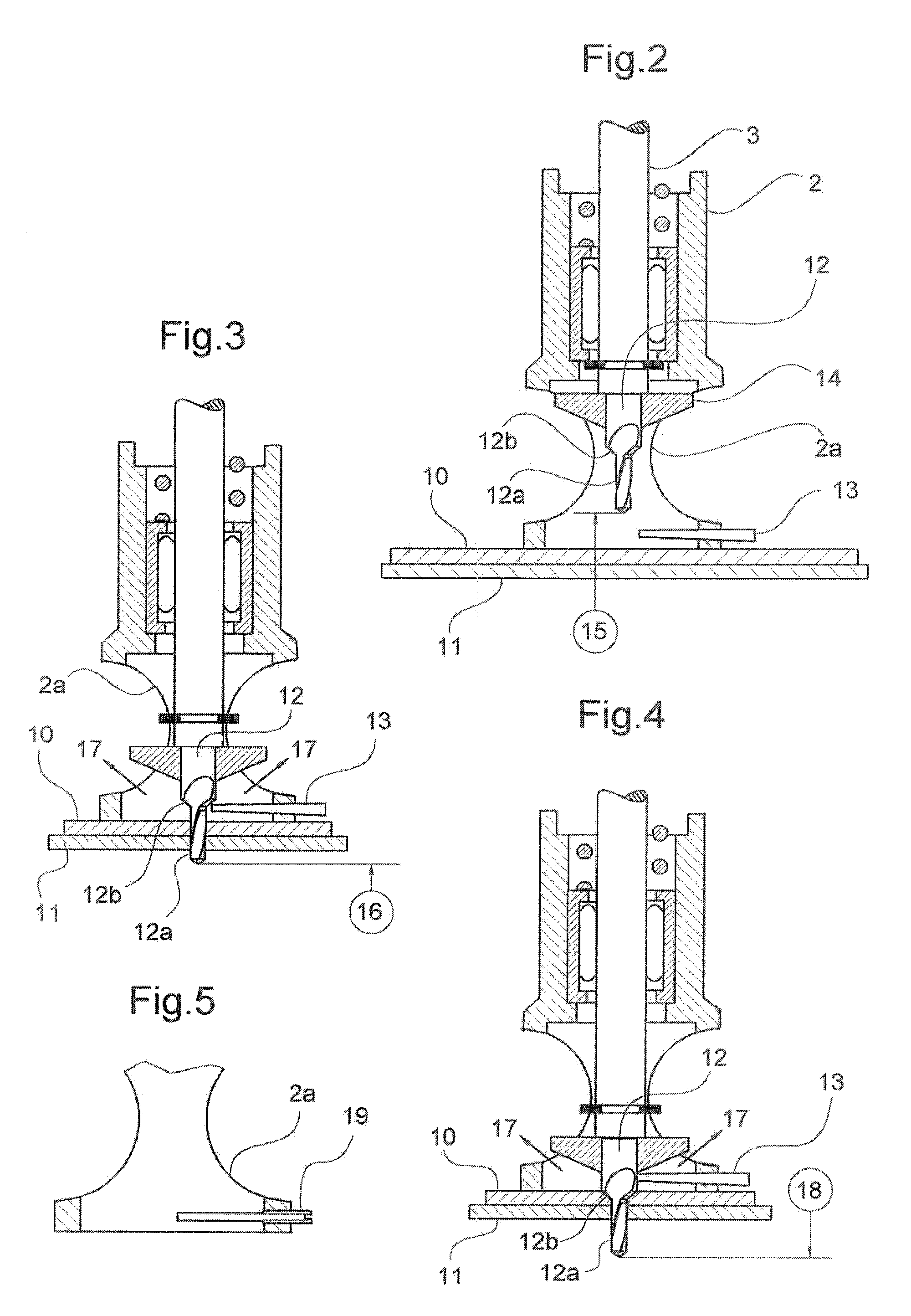 Device for limiting the advance during a drilling operation