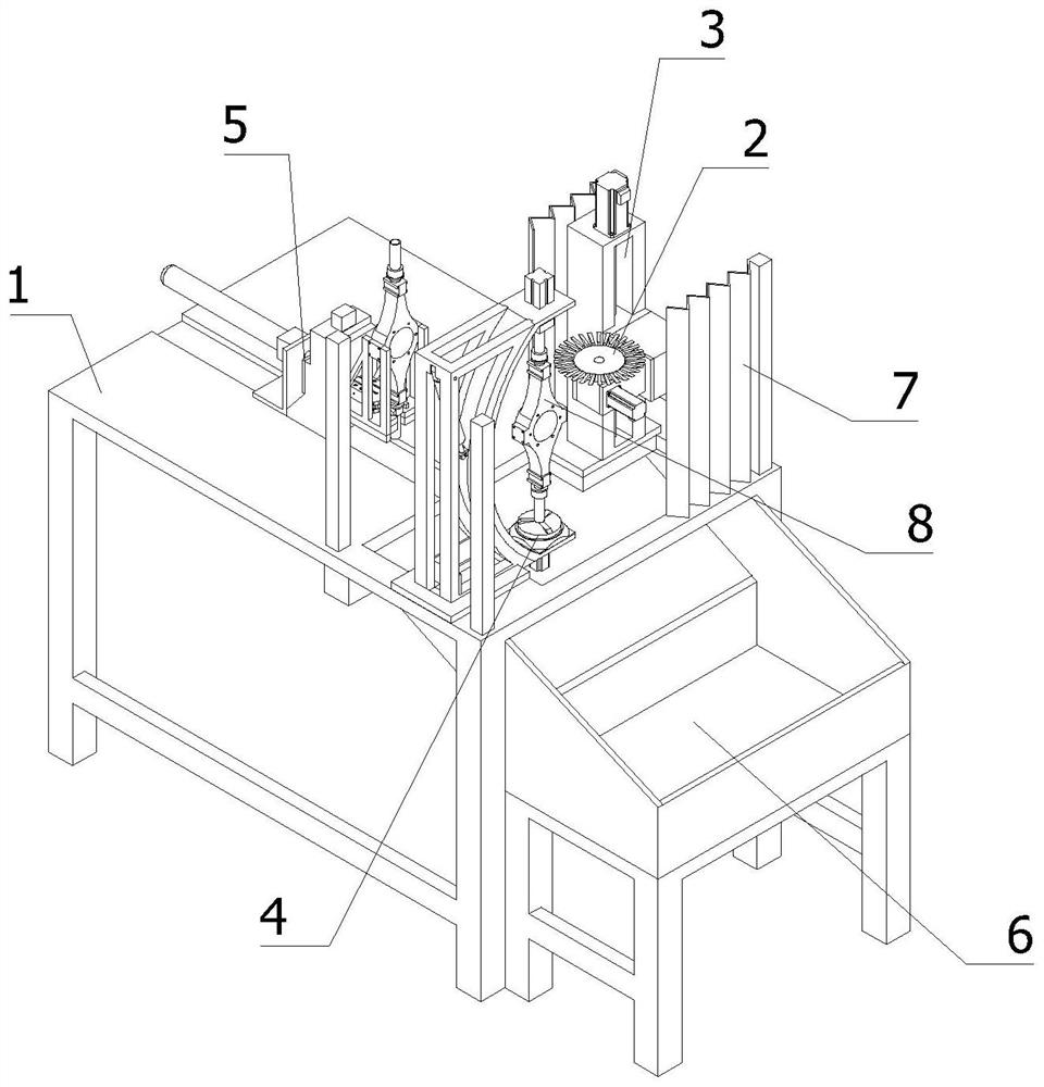 Processing equipment for inclined plane of forklift drive axle