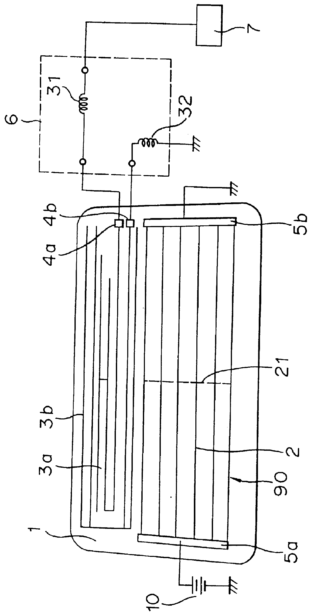 Glass antenna device for an automobile