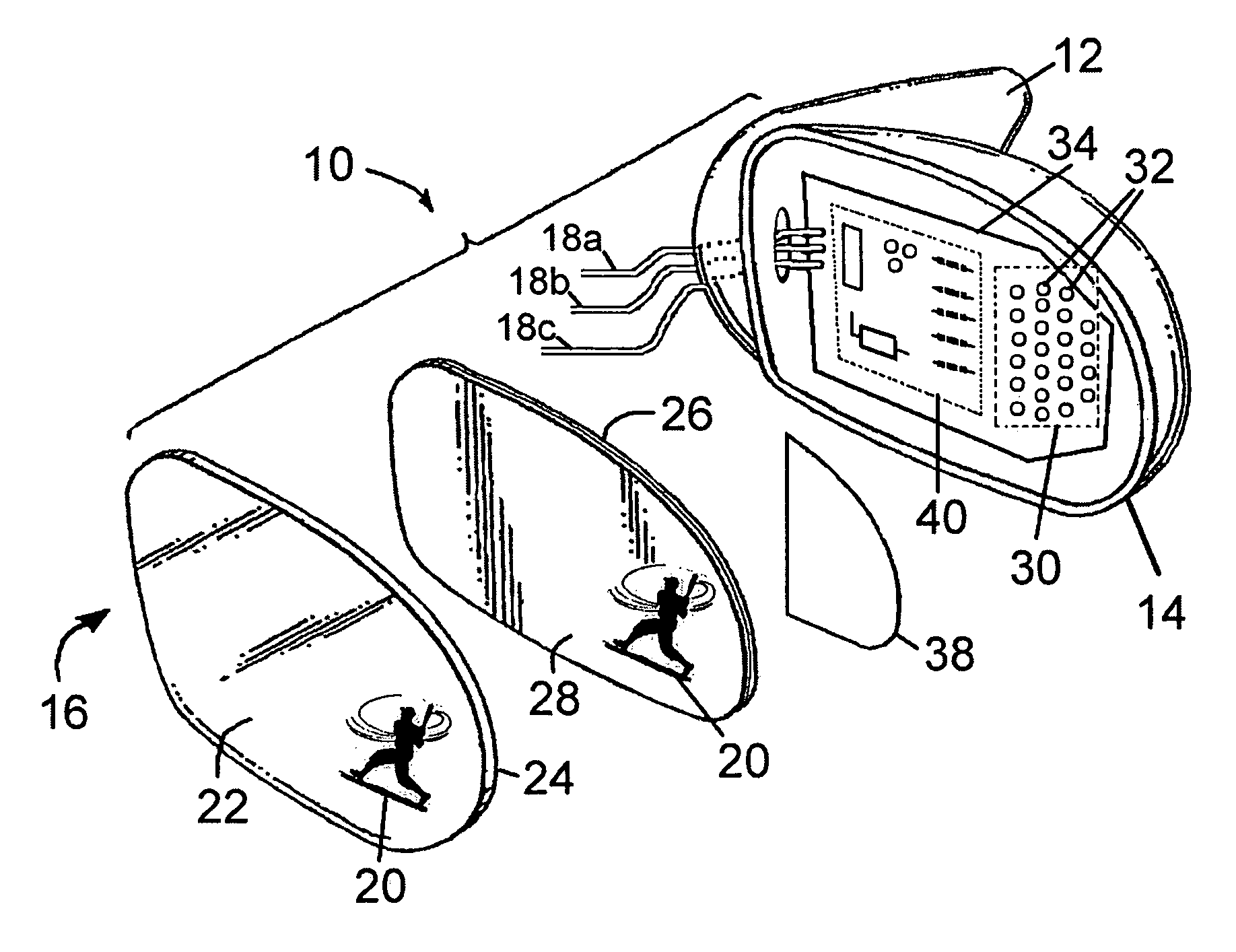 Rearview mirror assembly with running lights