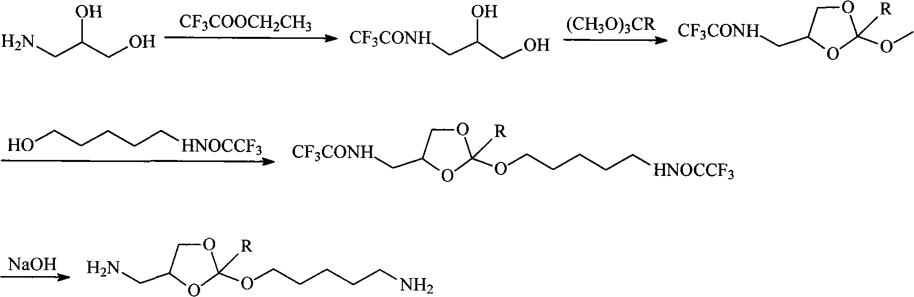 Synthesis method of diamido ortho-ester monomer