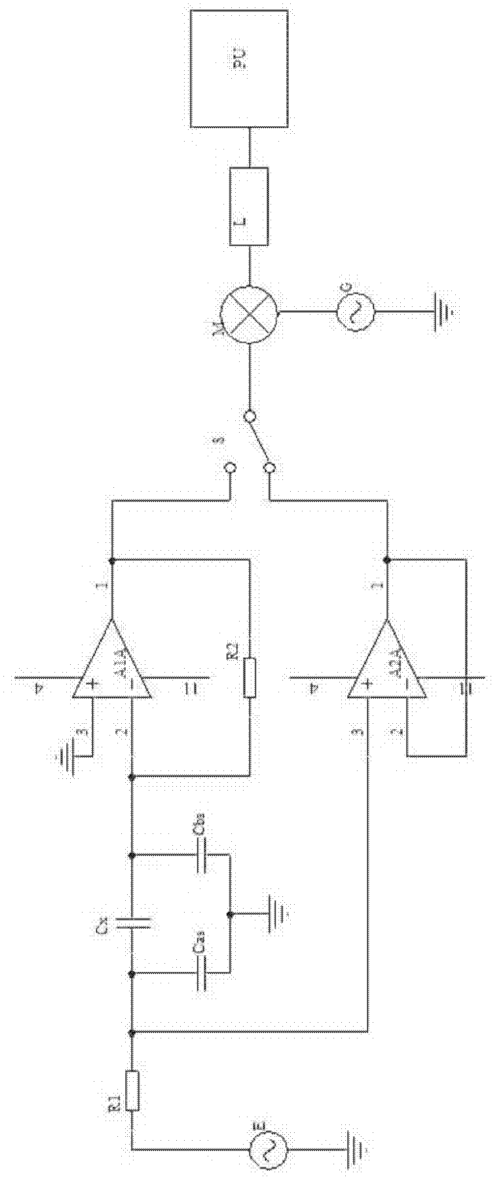 Small capacitance measurement circuit based on AC (alternating current) voltage drop balance and measurement method