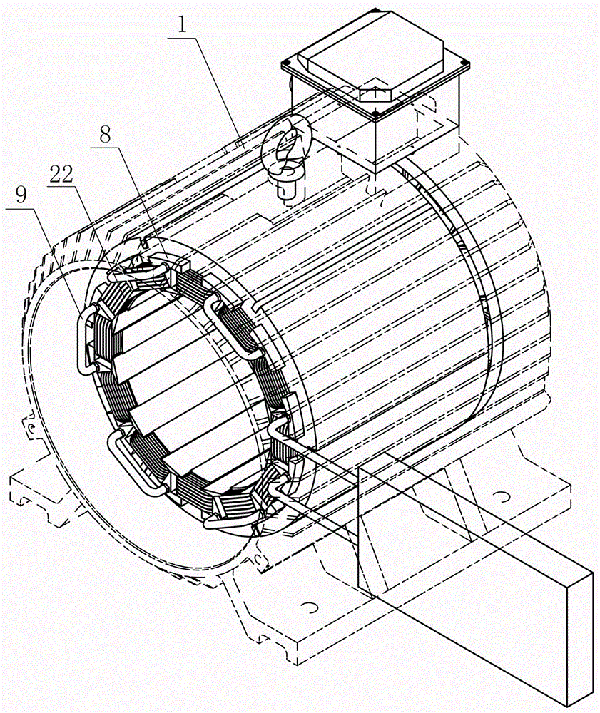 Efficient-heat radiation and low-pulsation switched reluctance motor