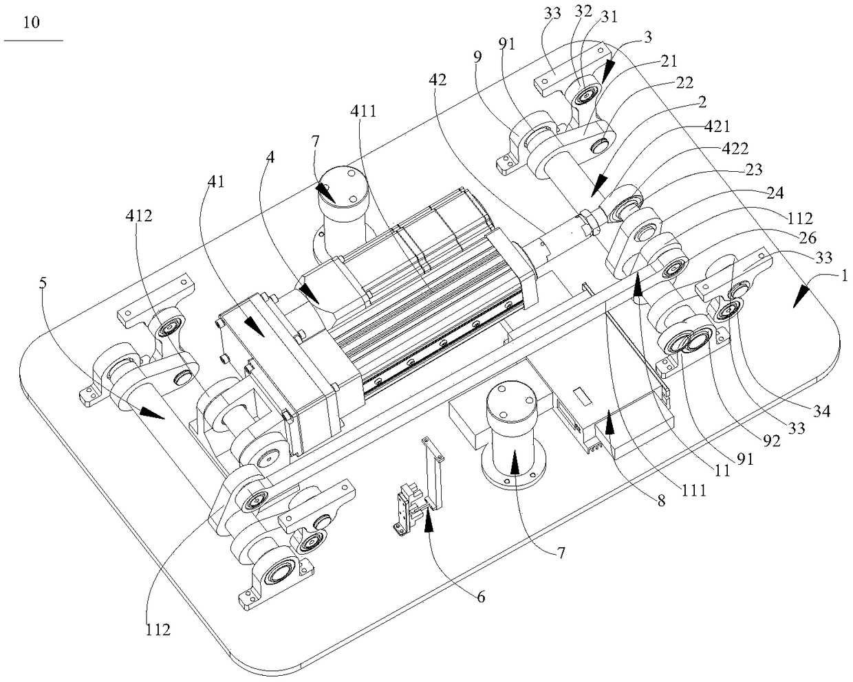 Automatic guiding transportation vehicle and jacking device thereof