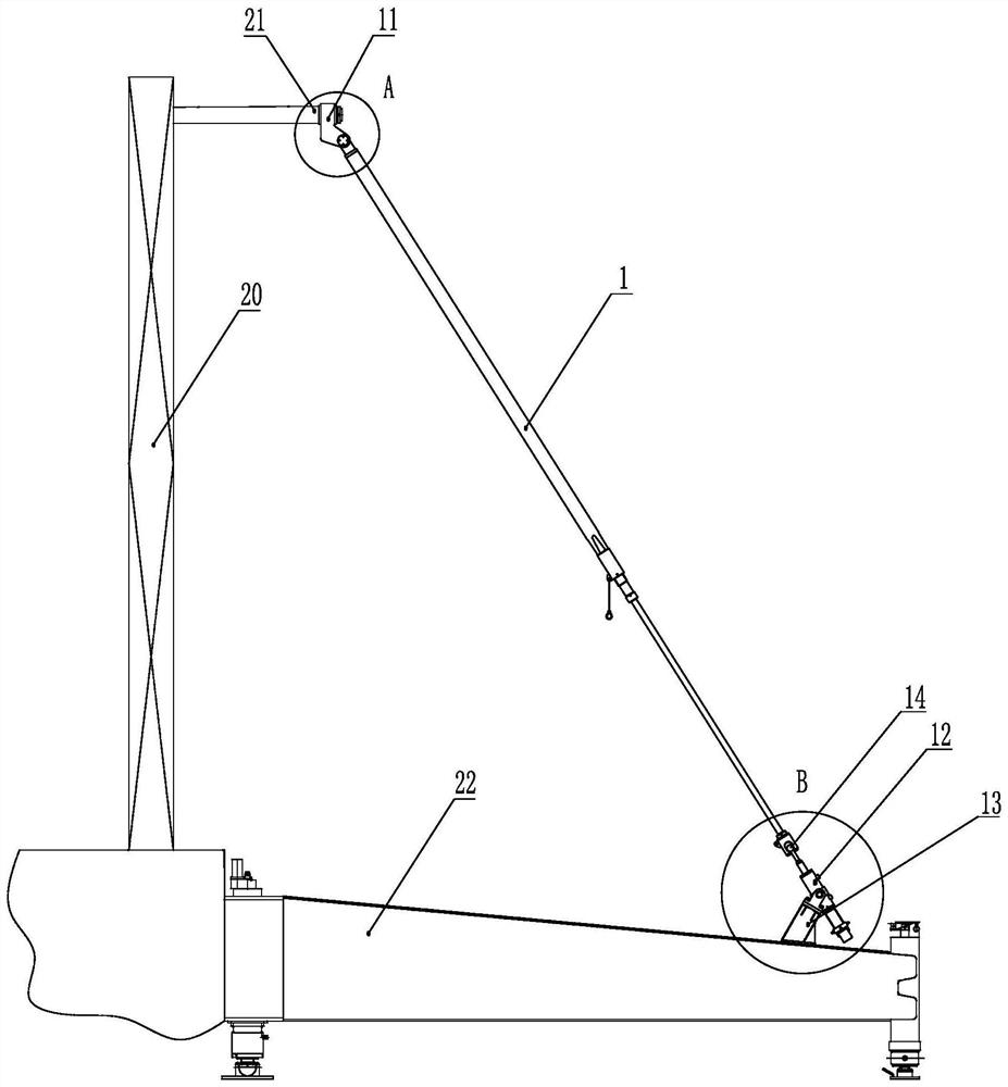 Telescopic wind-resistant pull rod mechanism