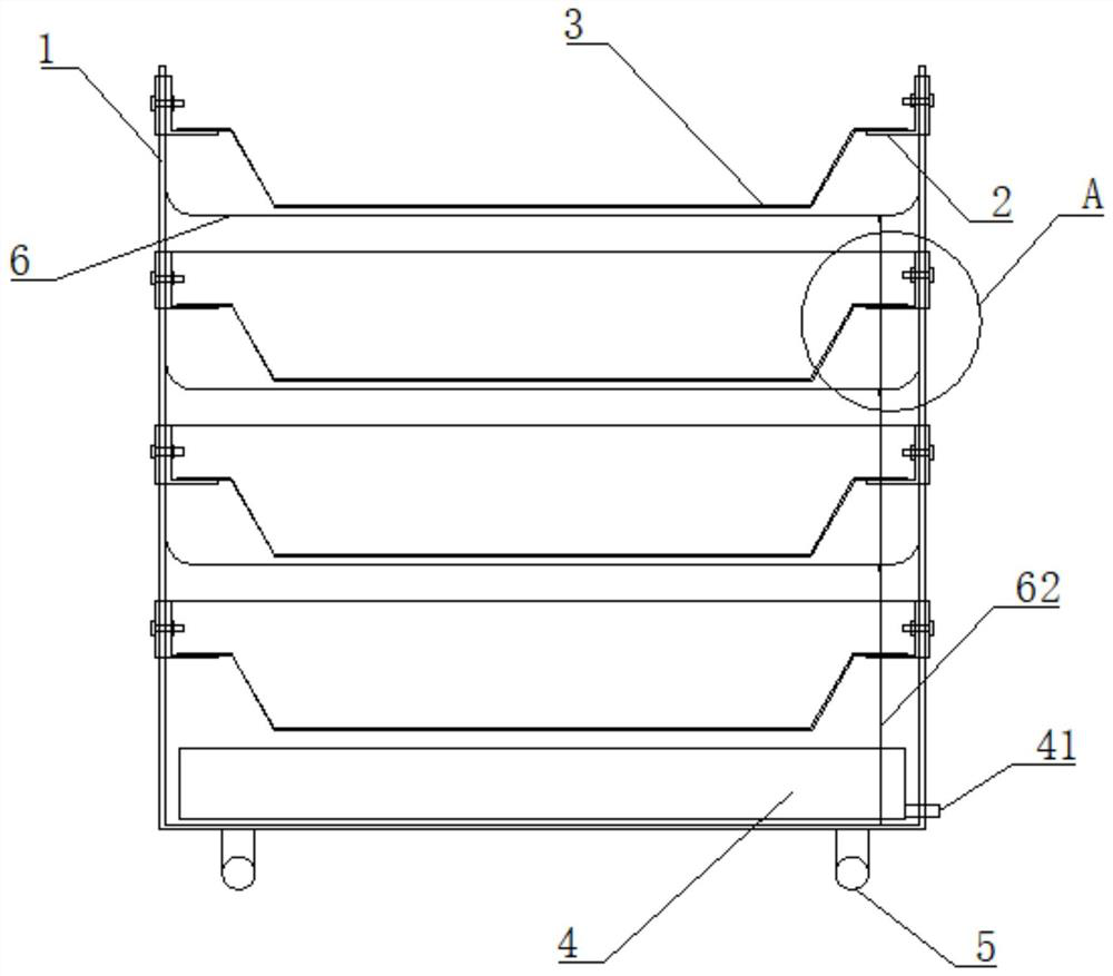 Fruit and vegetable refrigeration storage rack