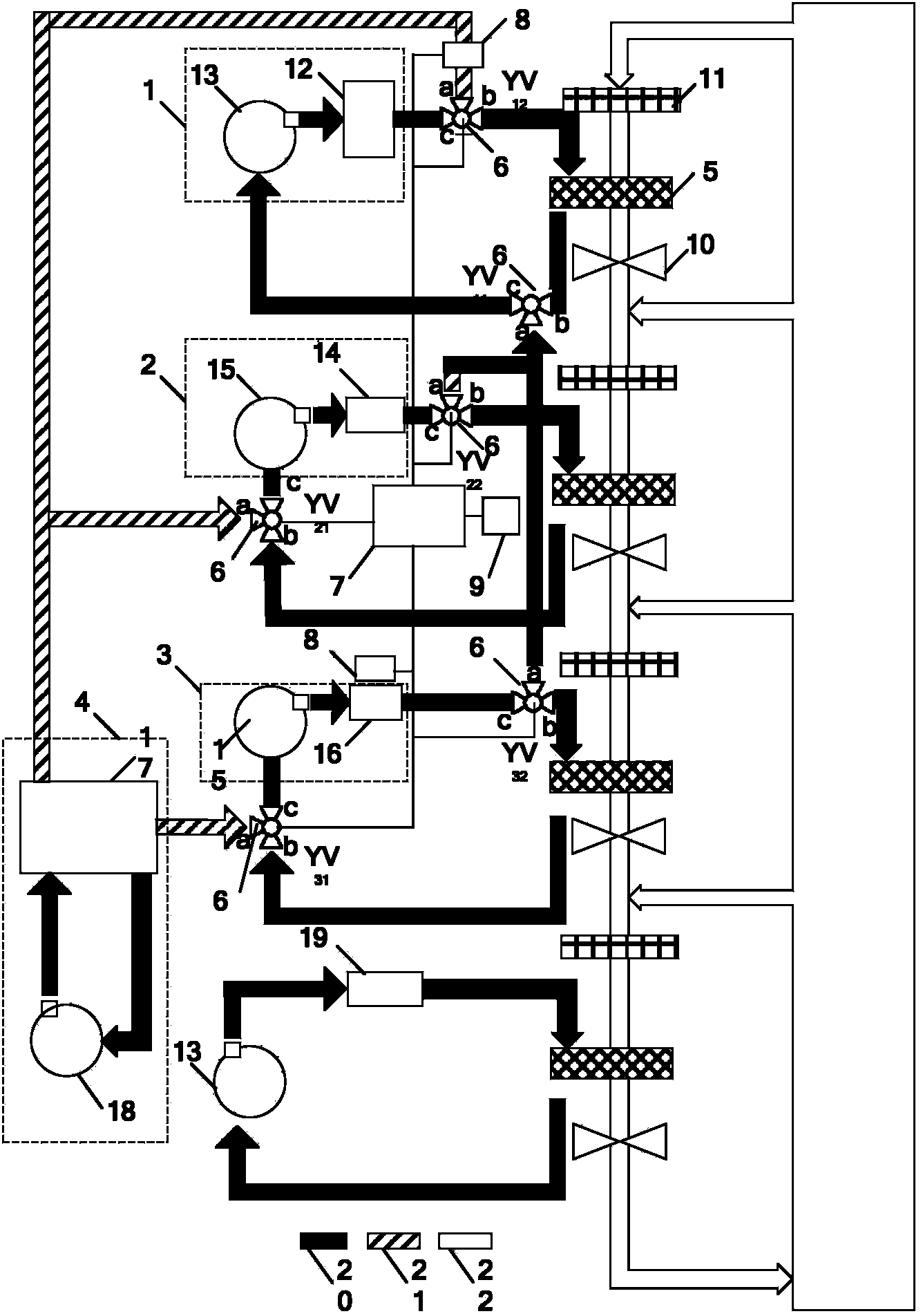 Pre-heating system and method for cold start of hybrid power vehicle