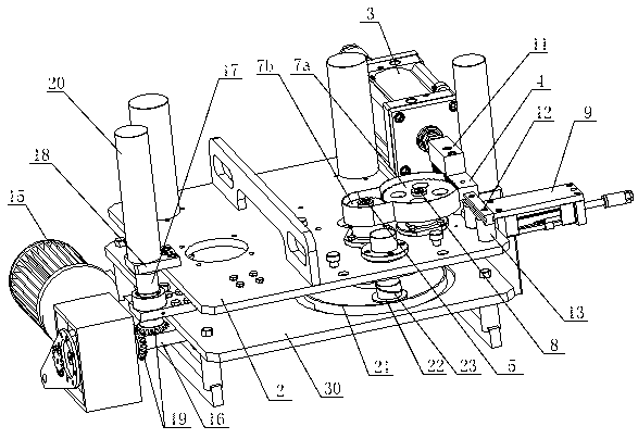 Vertically moving turntable reciprocating type driving mechanism