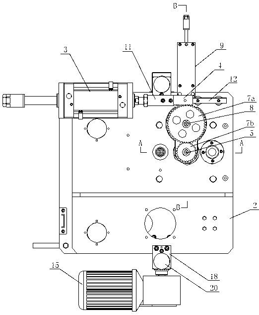 Vertically moving turntable reciprocating type driving mechanism