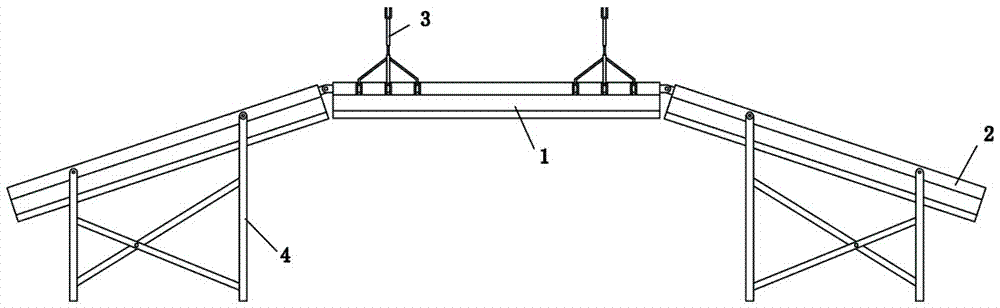 Hanging-type conveying rack for tunnel bricks