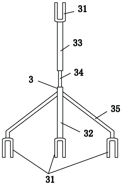 Hanging-type conveying rack for tunnel bricks