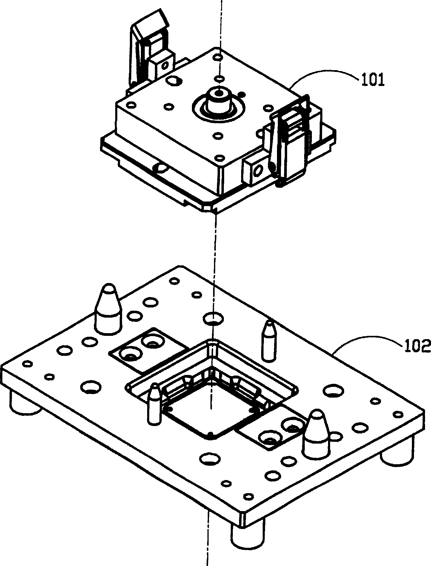 Integrated circuit plug socket having signal switching device and electron element testing method