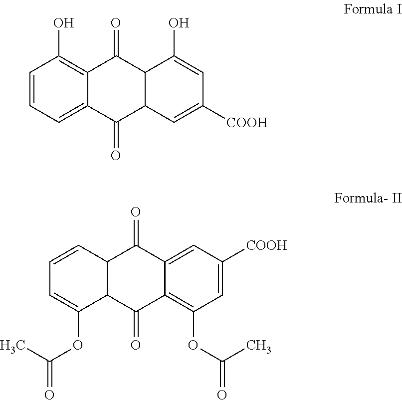 Oral liquid compositions of rhein or diacerein