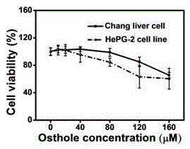 Novel application of osthole in preparation of echinococcosis treating drug