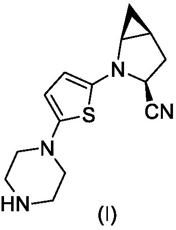 Piperazine thiophene bicyclic nitrile compounds, and preparation method and application thereof