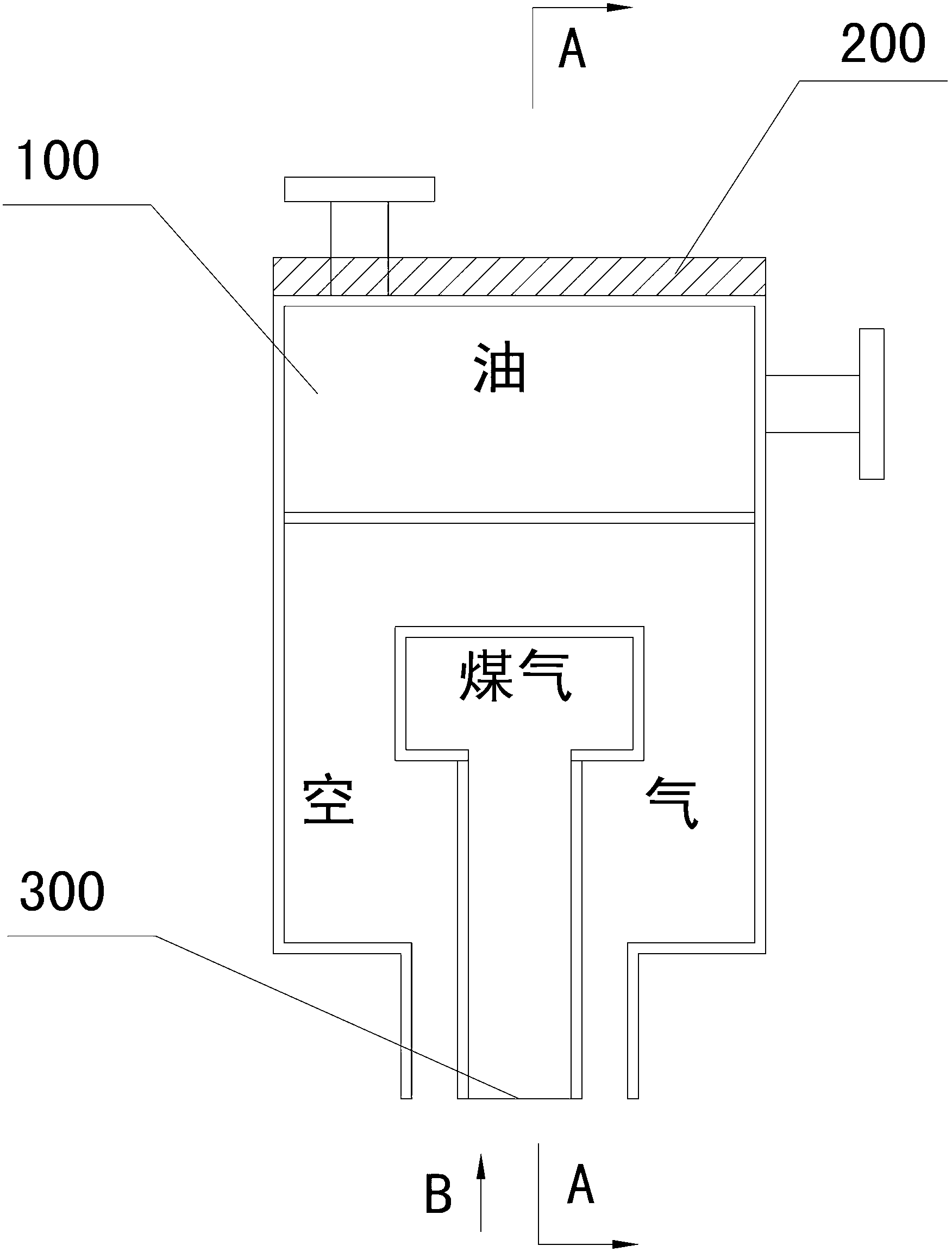 Middle combustion beam for shaft furnace