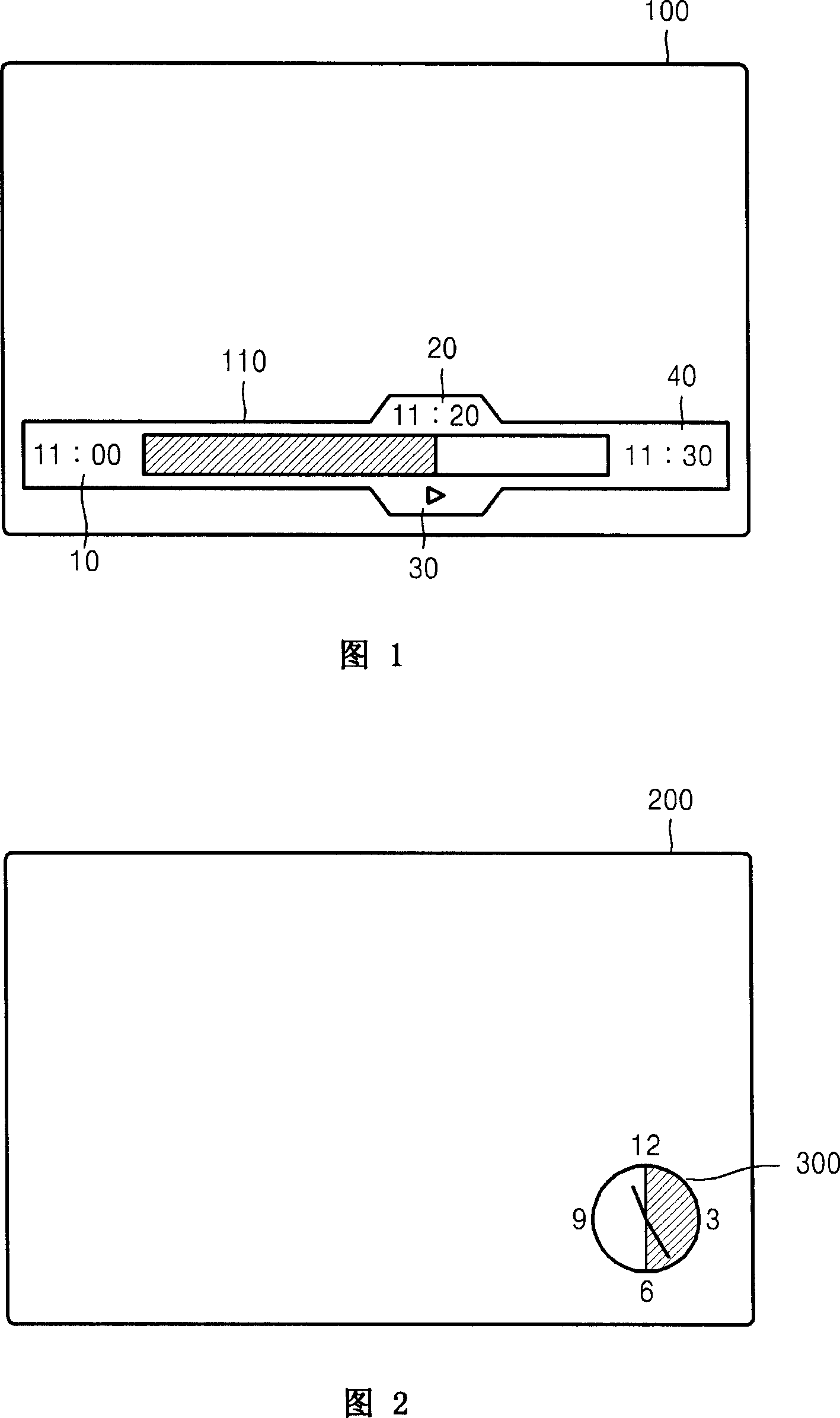 Method for time shift user interface in the shape of analog clock and personal video recorder using the method