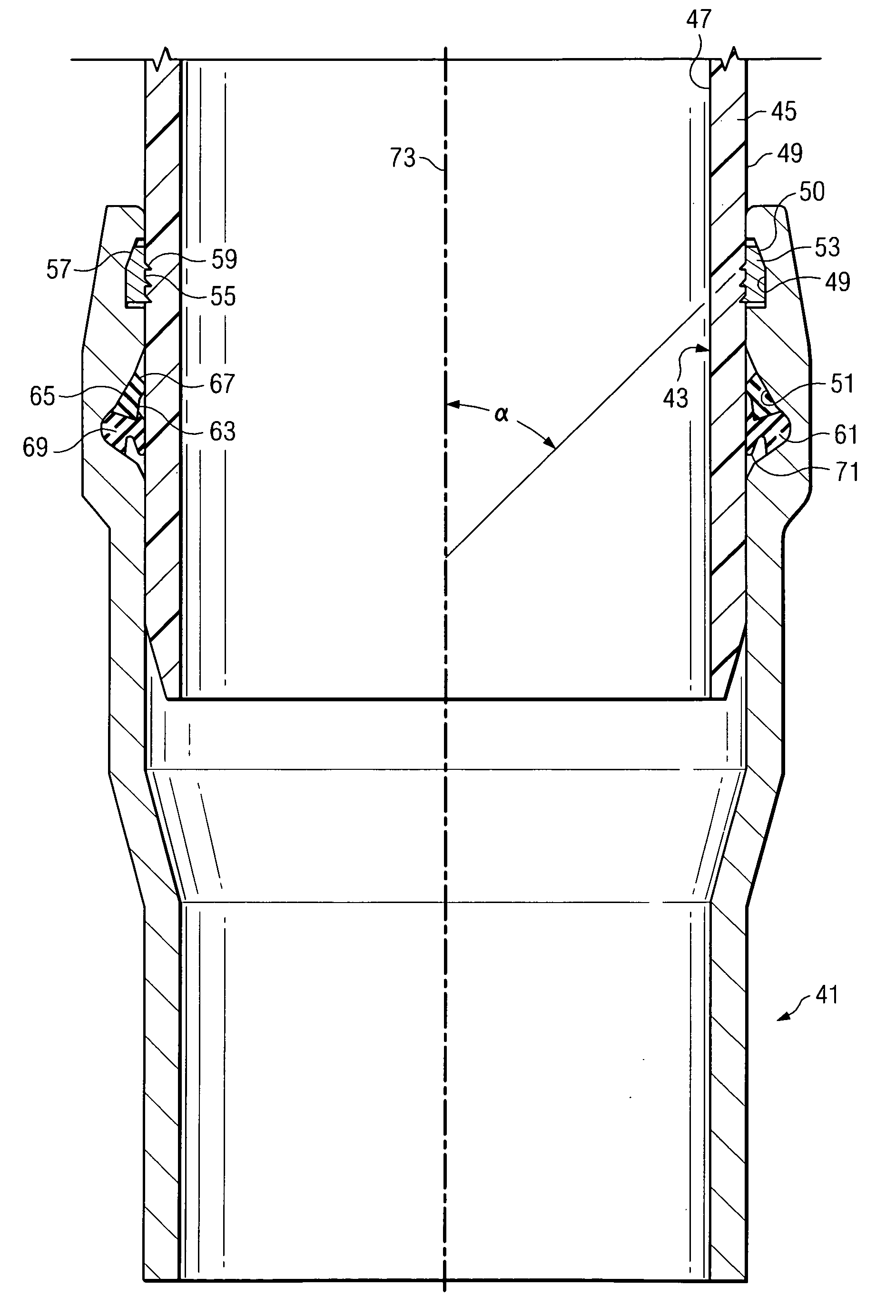 Self restrained joint for ductile iron pipe and fittings