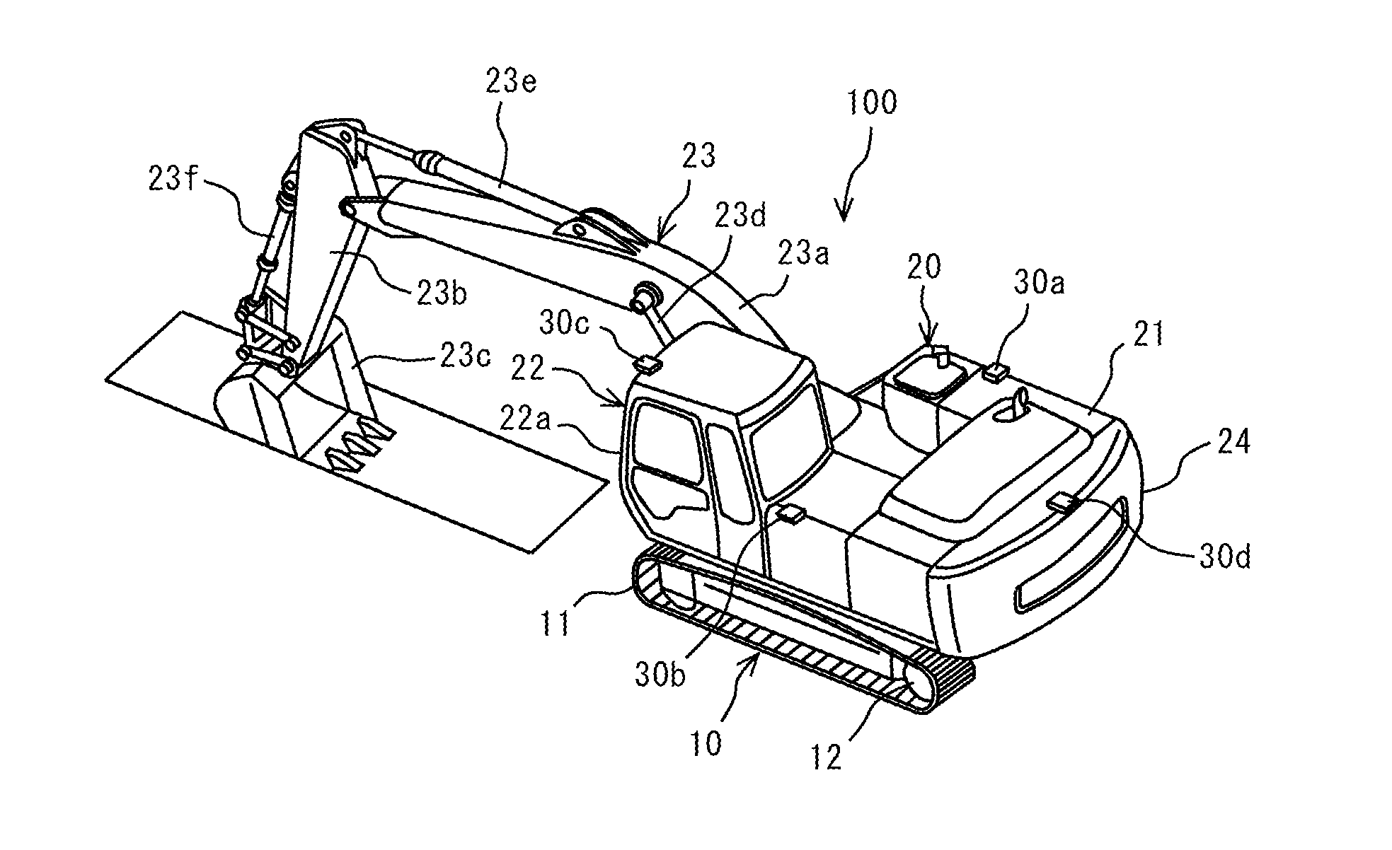 Device for monitoring surroundings of machinery