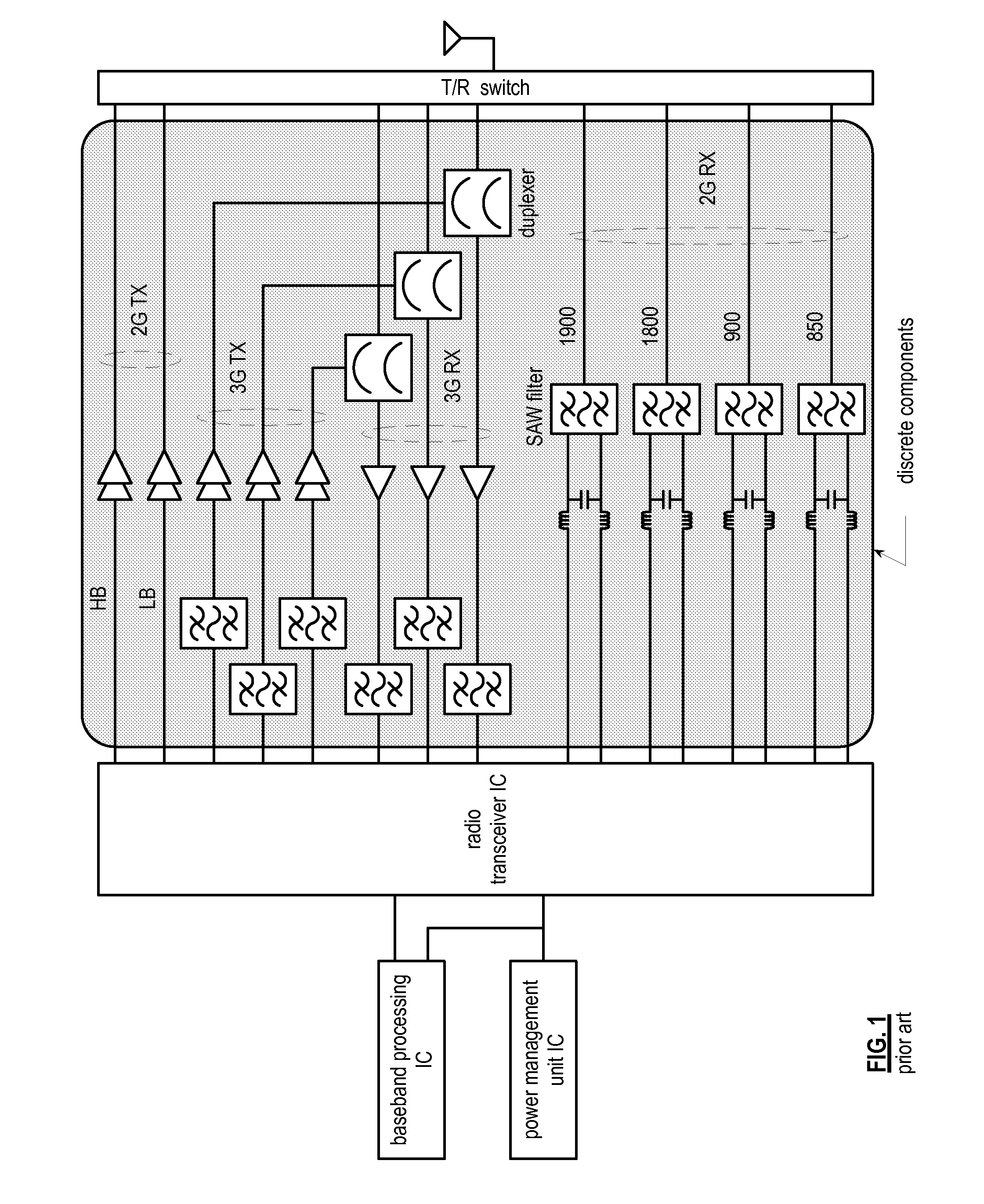 Saw-less receiver including an if frequency translated bpf