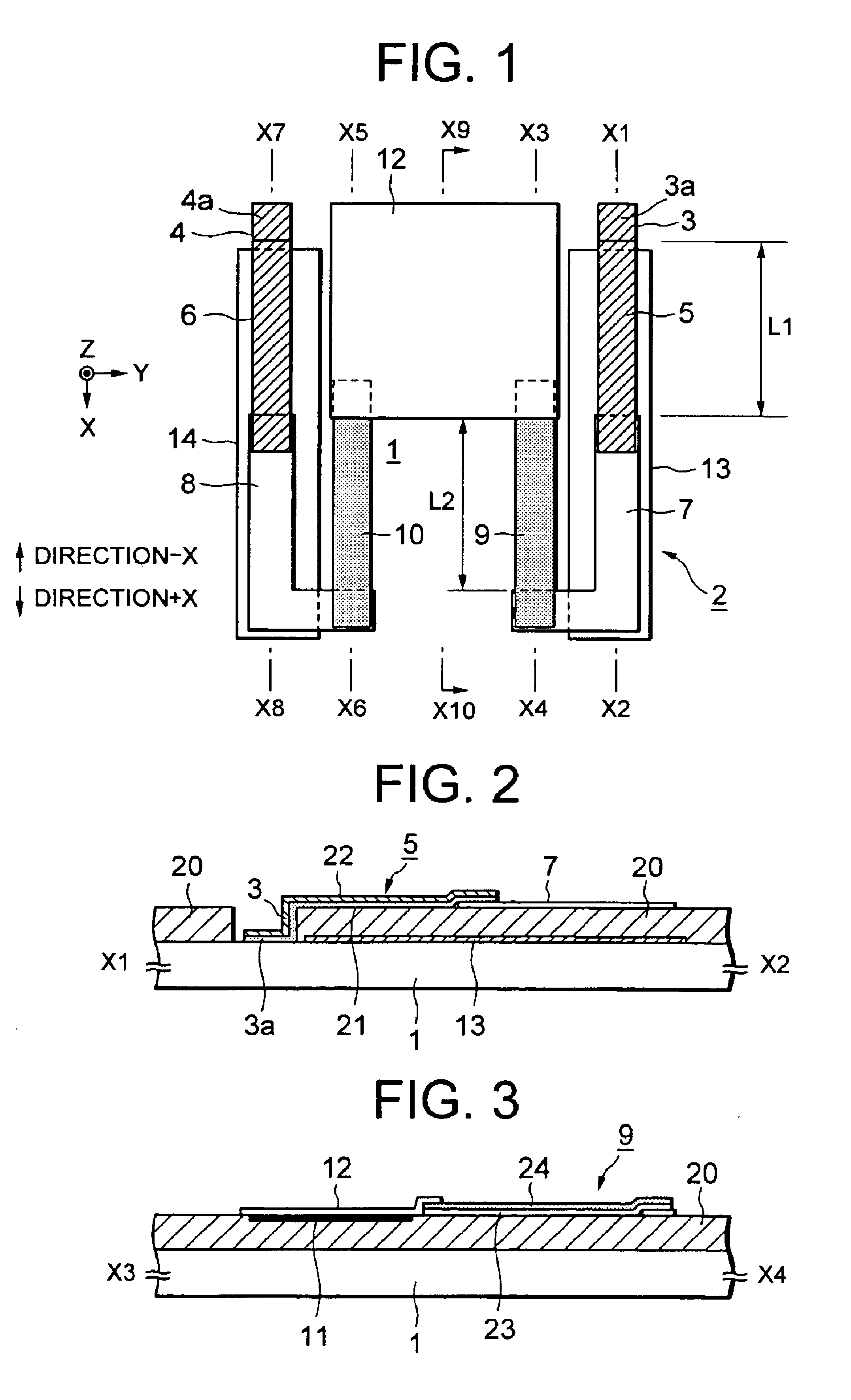 Thermal displacement element and radiation detector using the element