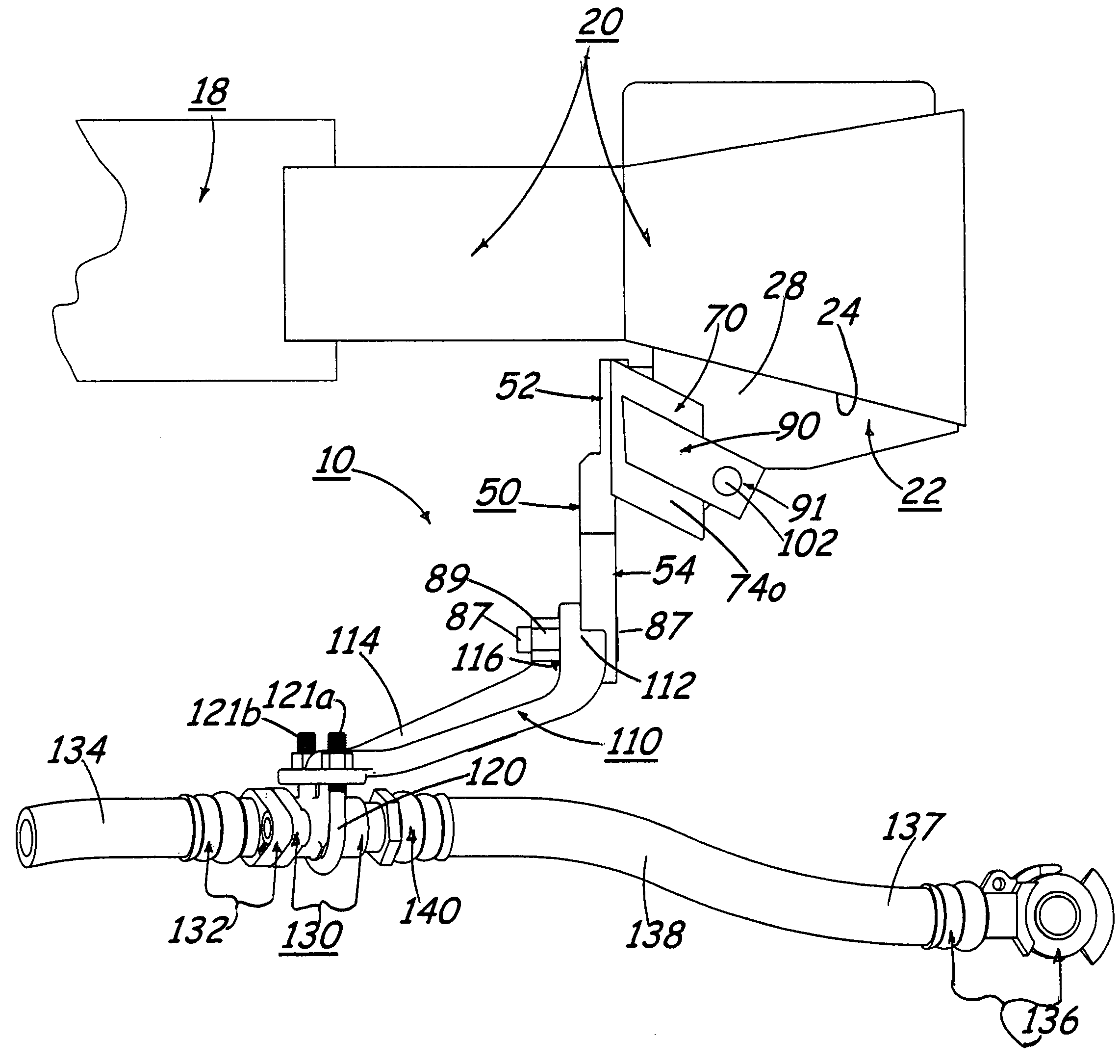 Trainline support bracket