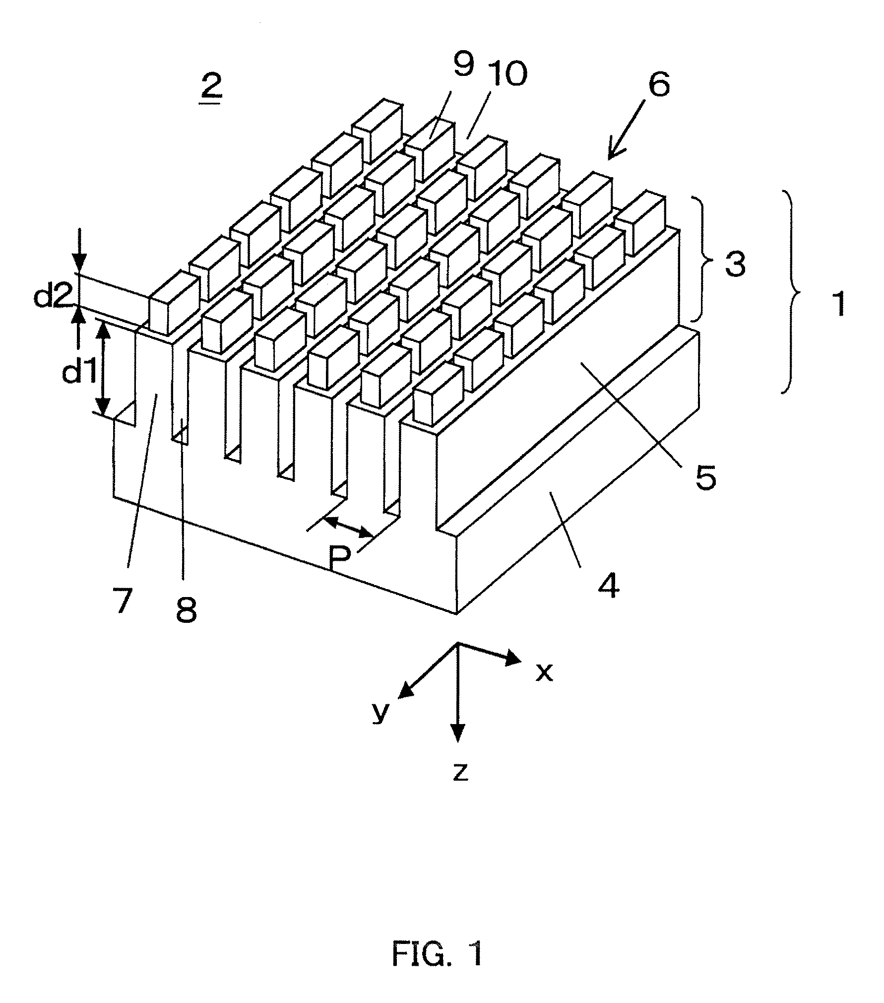 Optical element having periodic structure and optical apparatus using the same