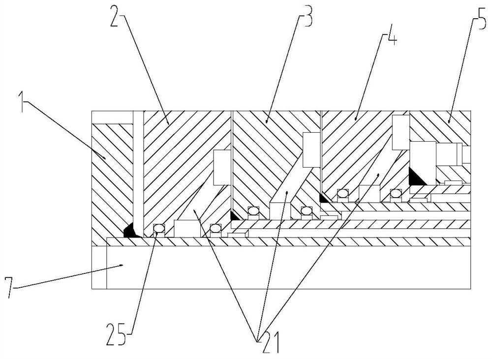 Multi-stage central sleeve hydraulic cylinder structure capable of extending and retracting stage by stage