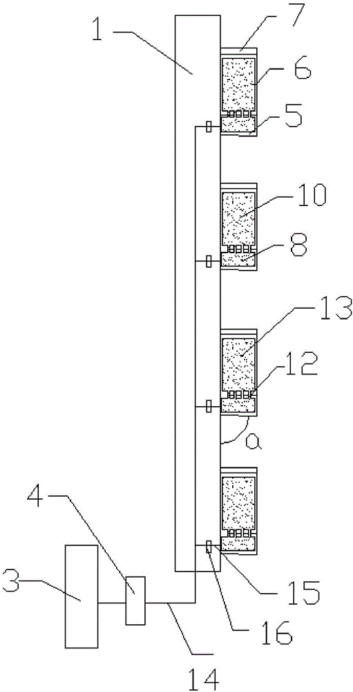 Perpendicular soilless greening system