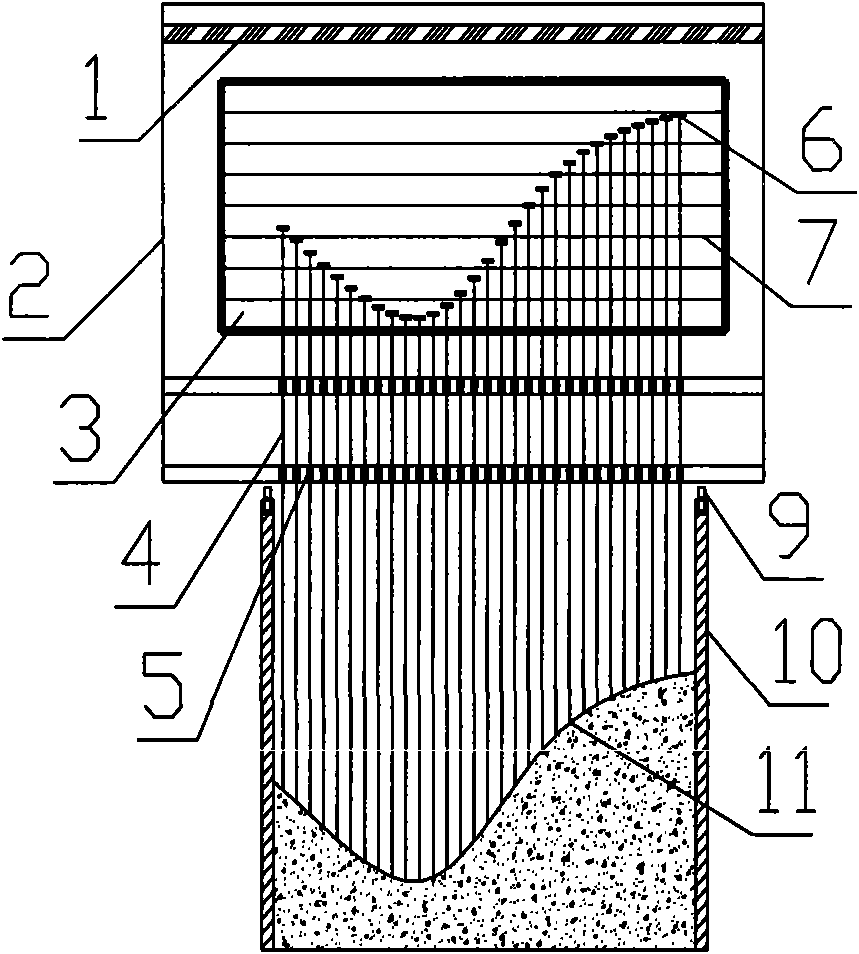 Automatic measuring device of three-dimensional terrain of water tank