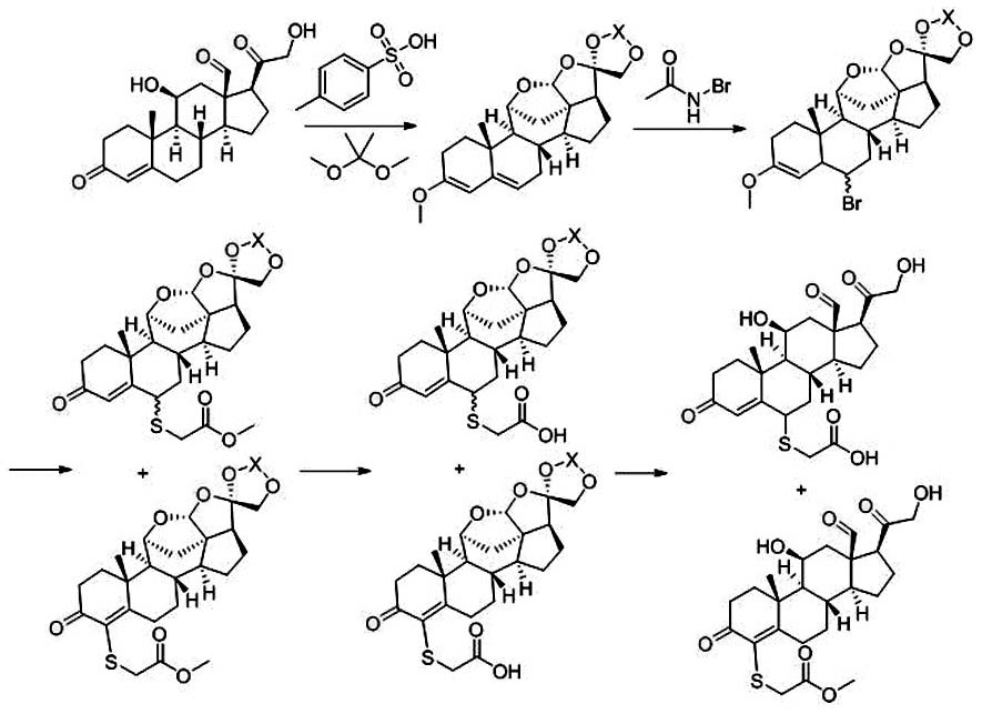A kind of synthetic method of steroid derivative containing carboxyl group in a kind of 4-position