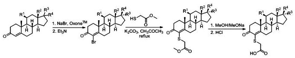 A kind of synthetic method of steroid derivative containing carboxyl group in a kind of 4-position