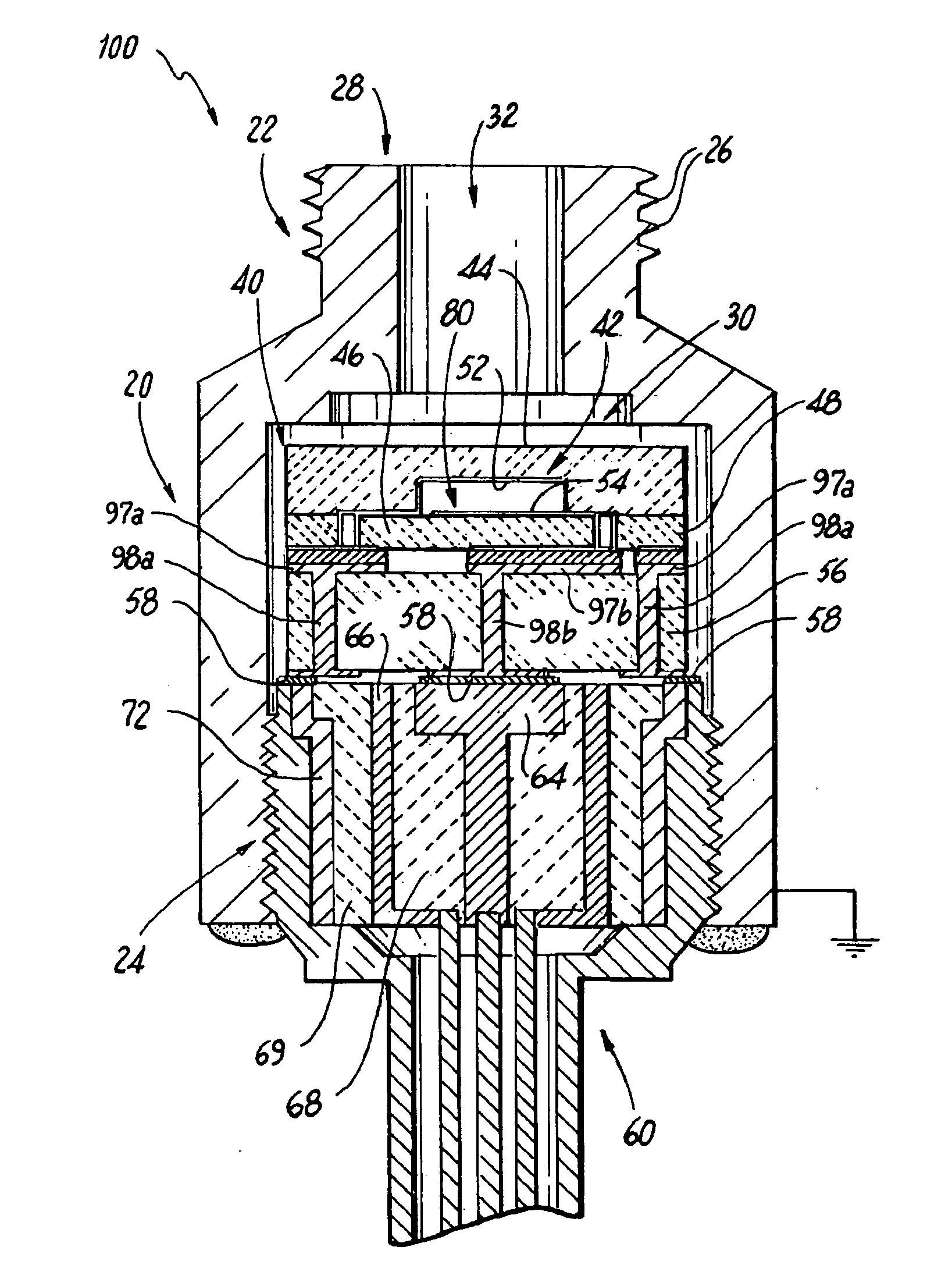 High temperature capacitive static/dynamic pressure sensors and methods of making the same