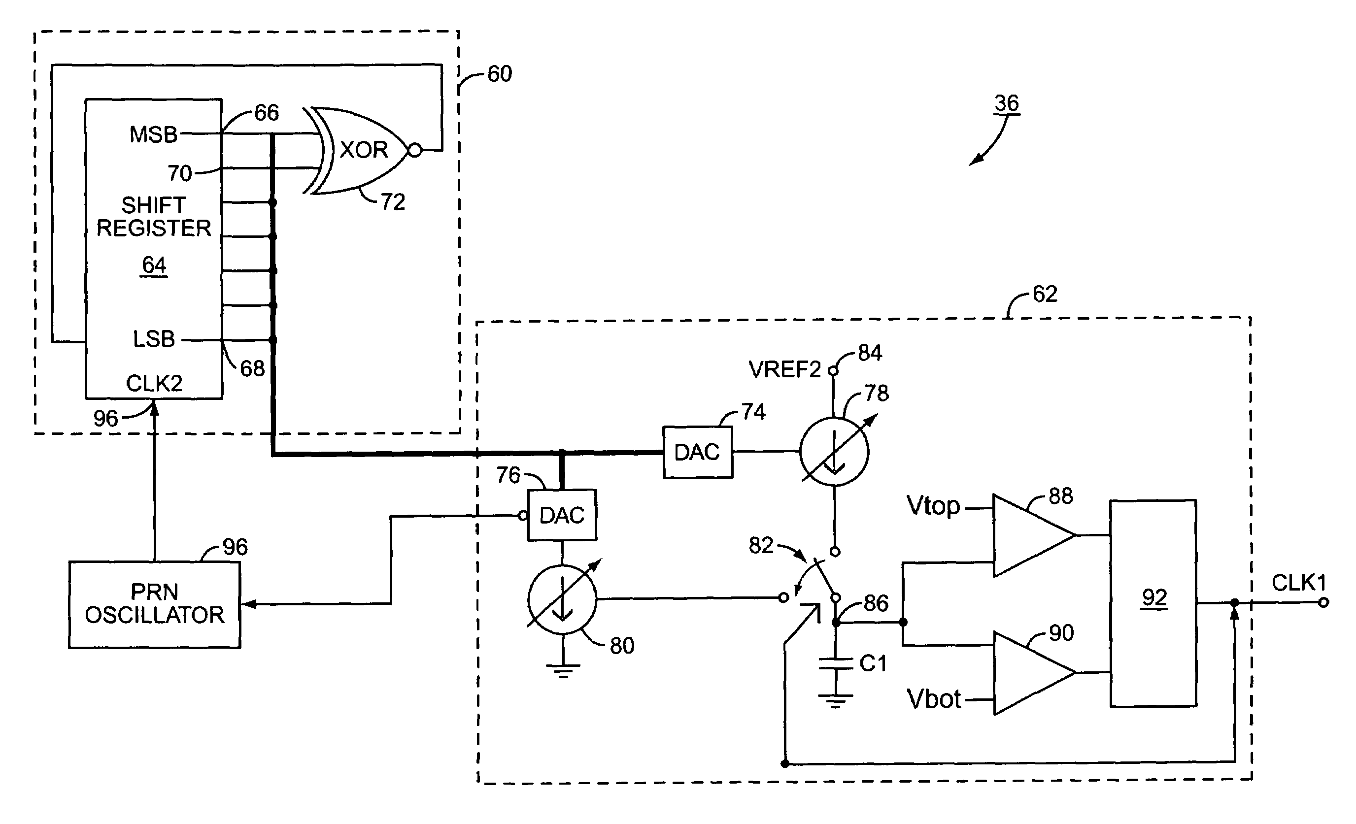 DC-DC converter with noise spreading to meet spectral mask requirements