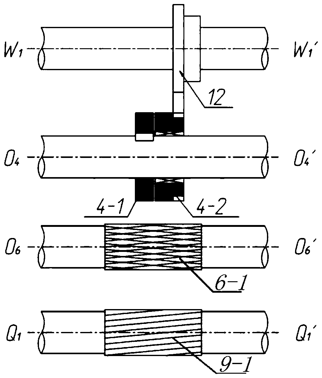 Composite yarn with reverse double-layer wrap structure and negative Poisson's ratio, four-passage hollow spindle spinning apparatus thereof, and control method of four-passage hollow spindle spinning apparatus
