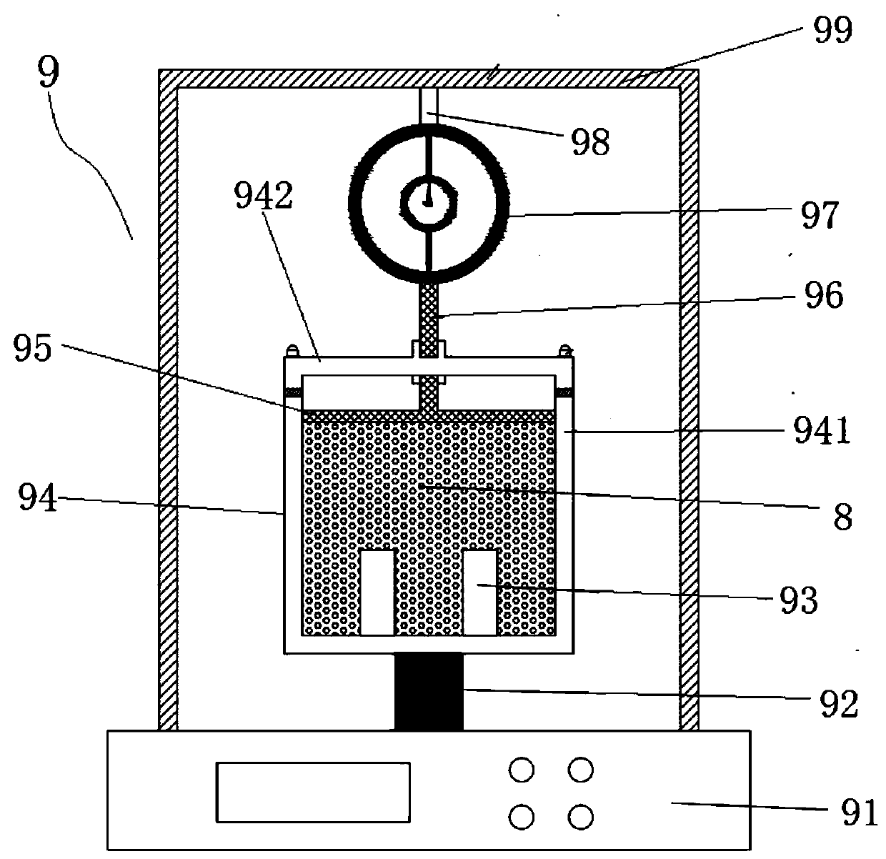 Visual simulation experiment device of piled embankment soil arch effect