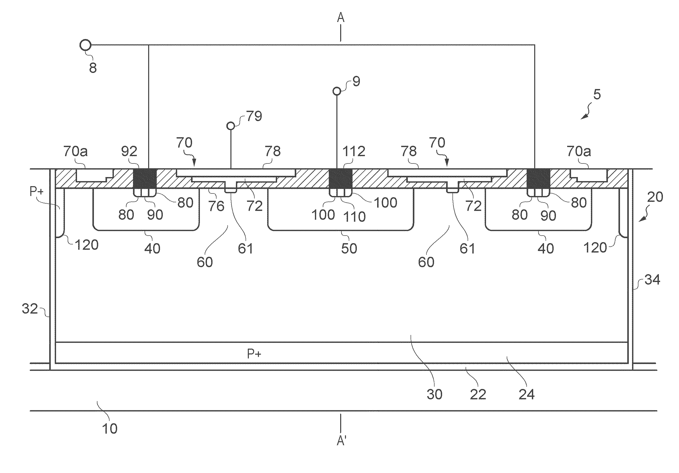 Overvoltage and/or electrostatic discharge protection device