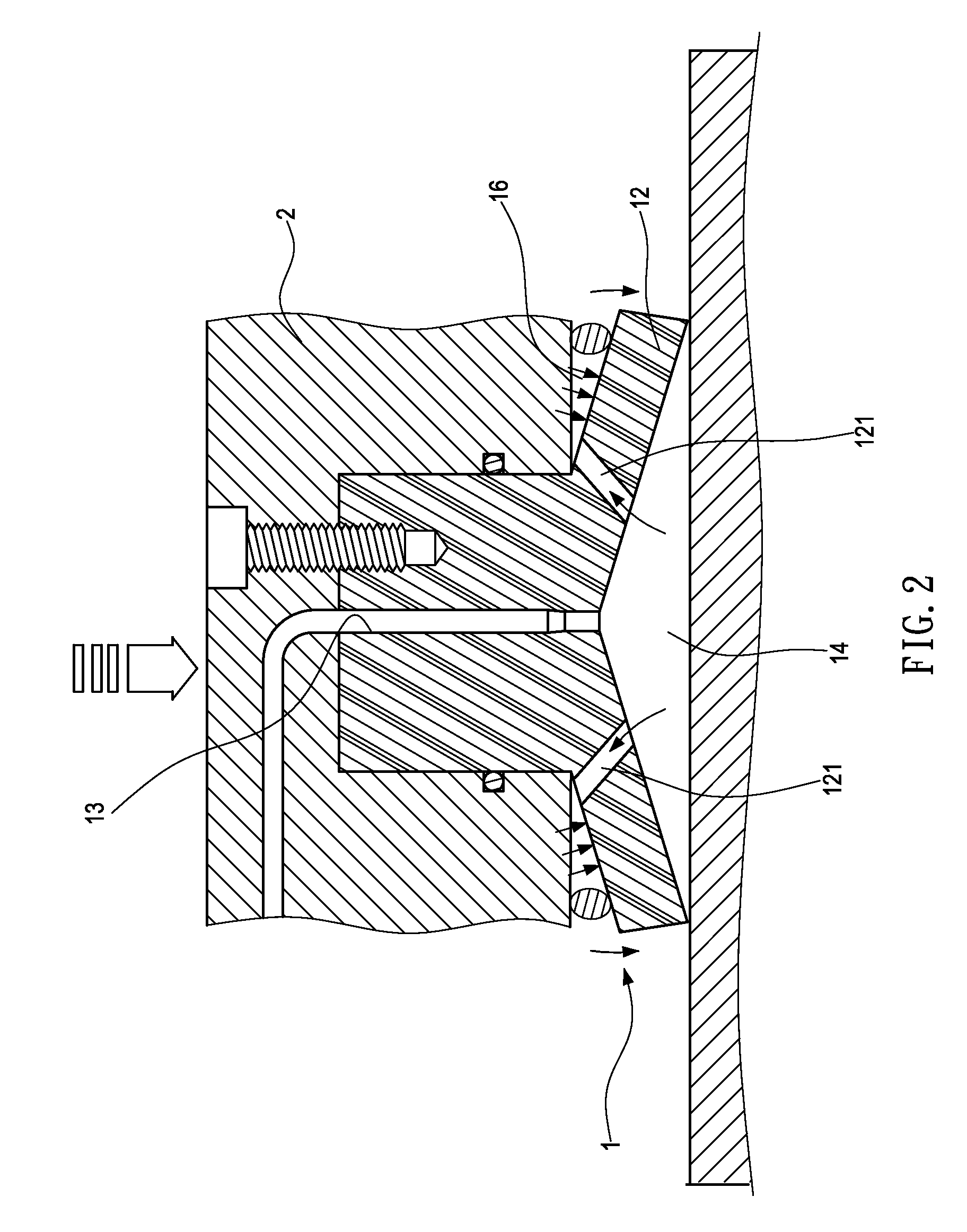 Self-compensating hydrostatic planar bearing device and method thereof