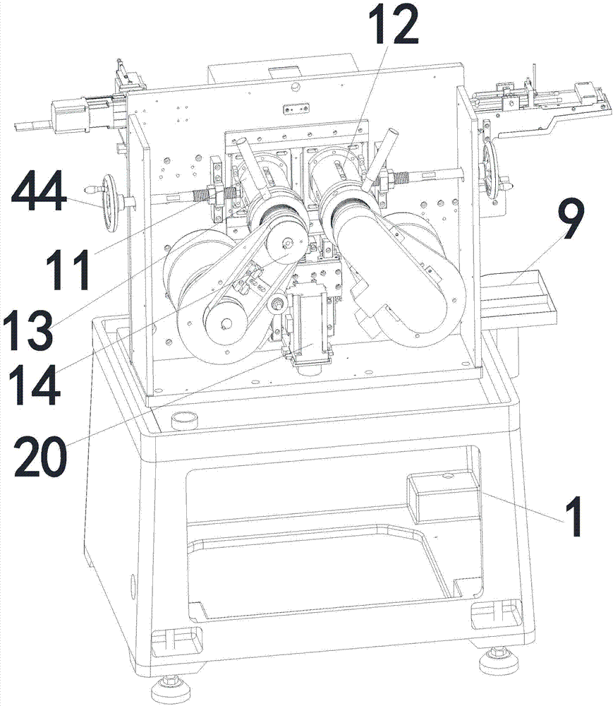 Automatic production line for arc chamfering of permanent magnetic ferrites and implementation method of automatic production line