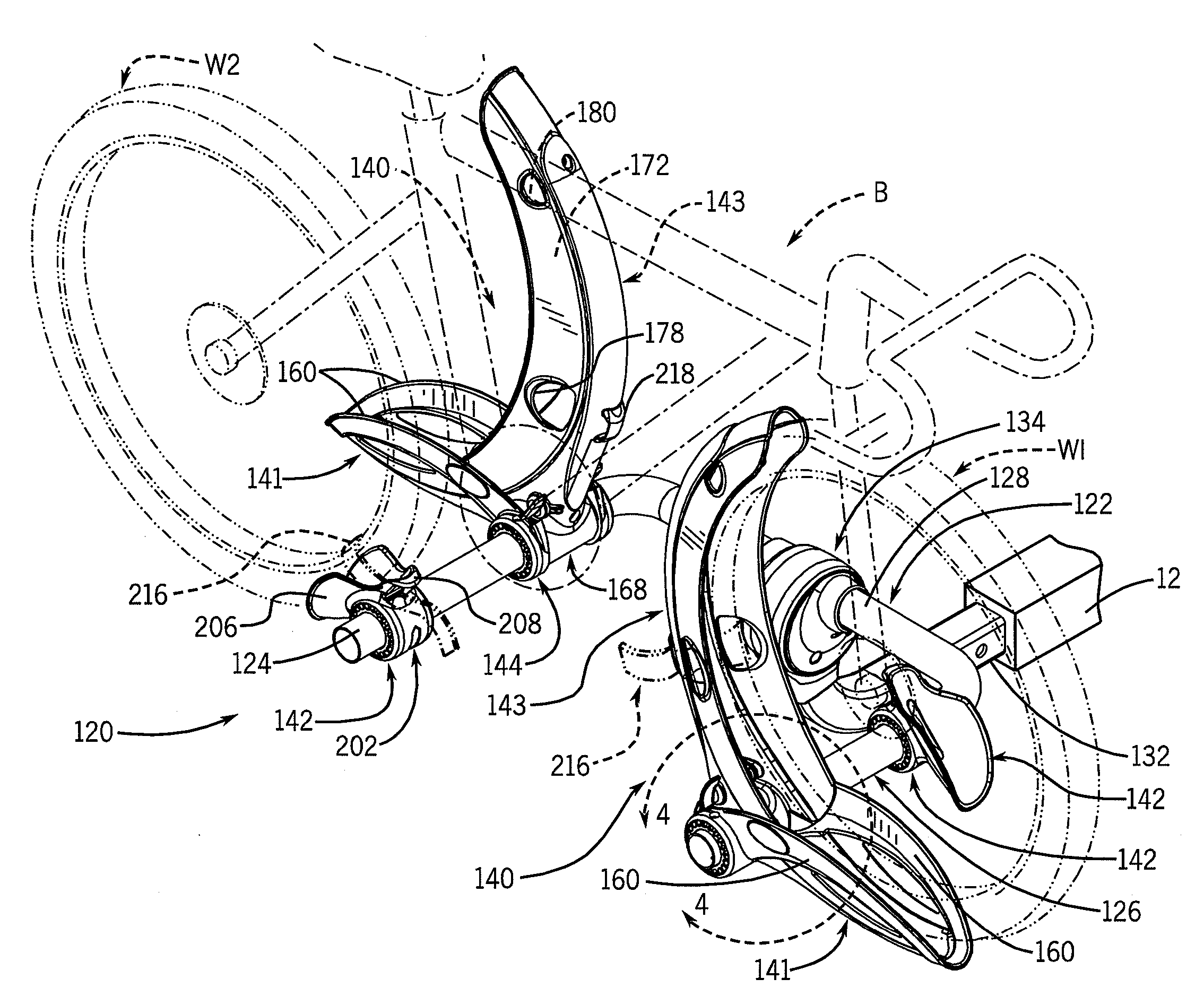 Bicycle Support With Pivoting Wheel Engagement Member