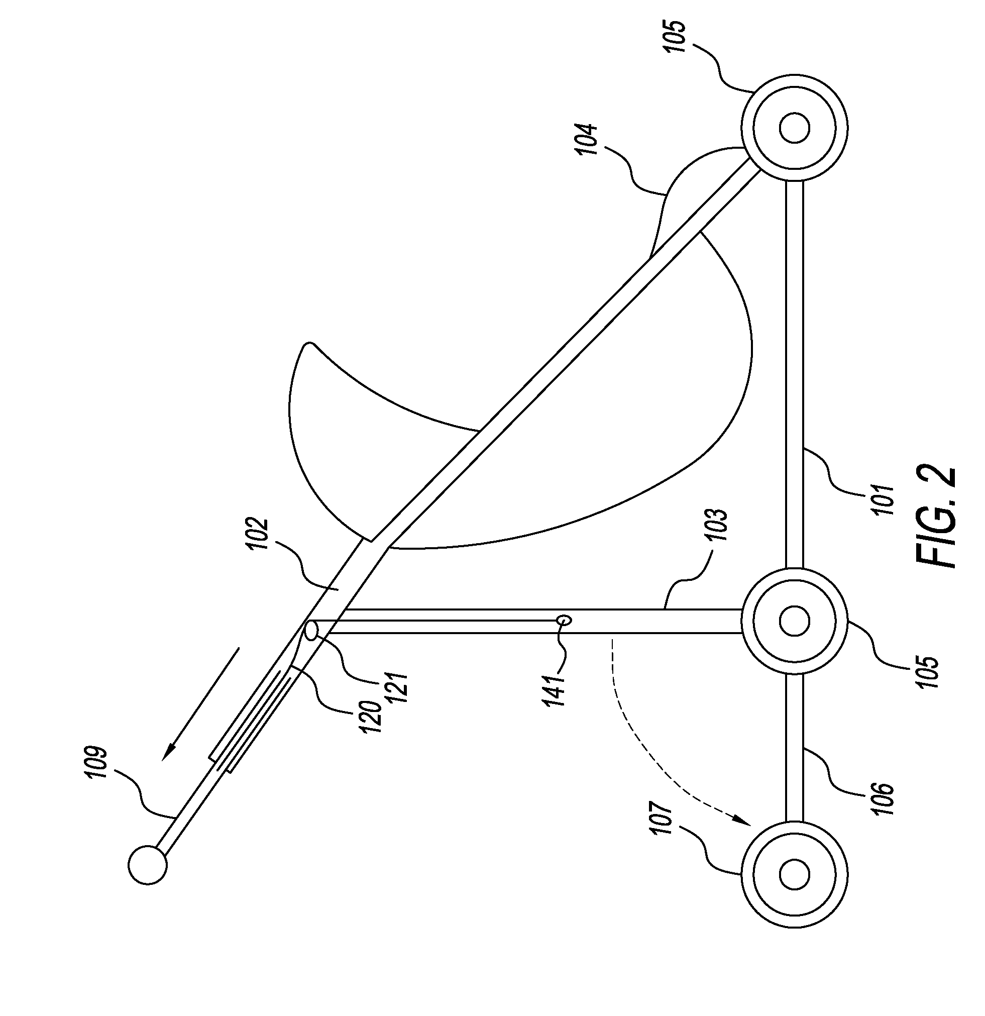 Stroller with telescopic and locking members