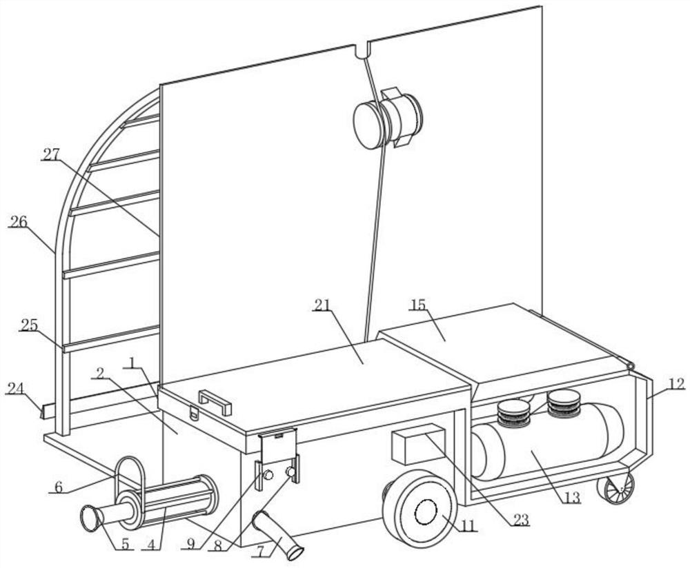 Screen-spraying wall surface trowelling device based on building construction