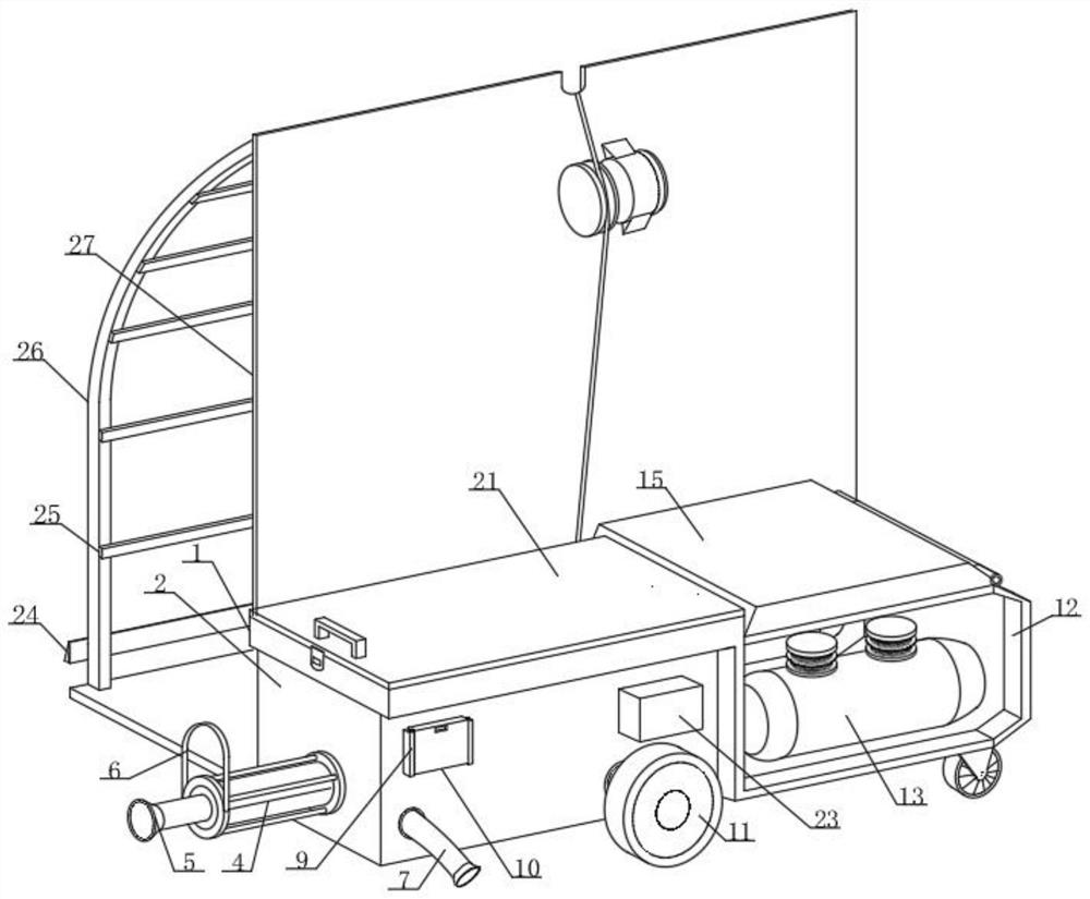 Screen-spraying wall surface trowelling device based on building construction